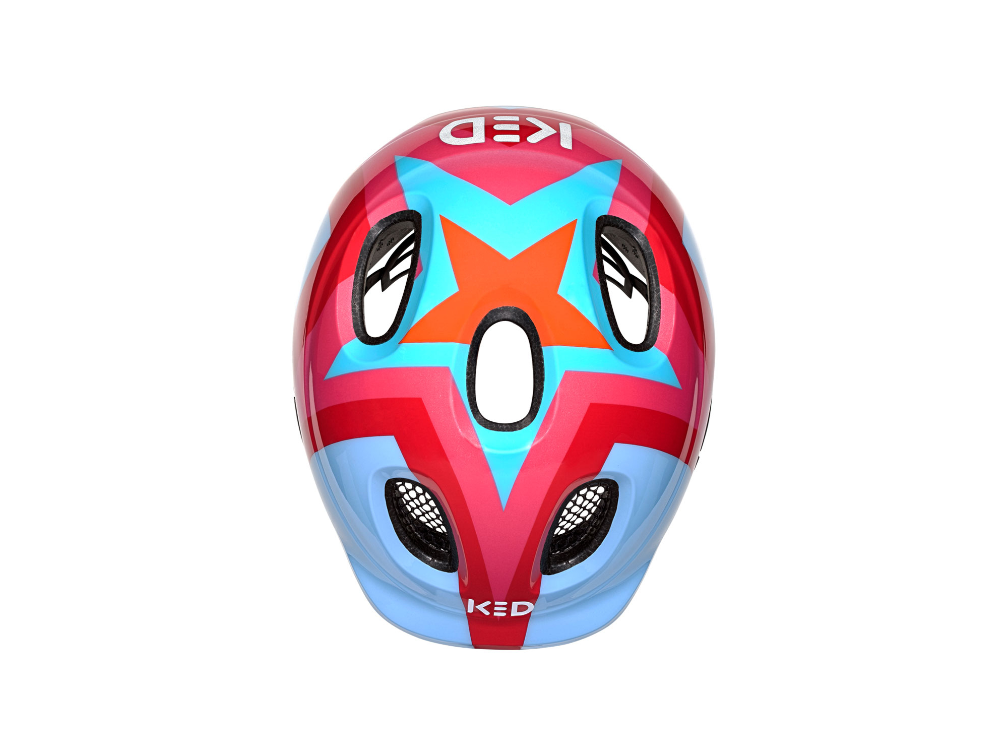 KED Meggy Spark Helm 50-55 cm | starburst blue red glossy