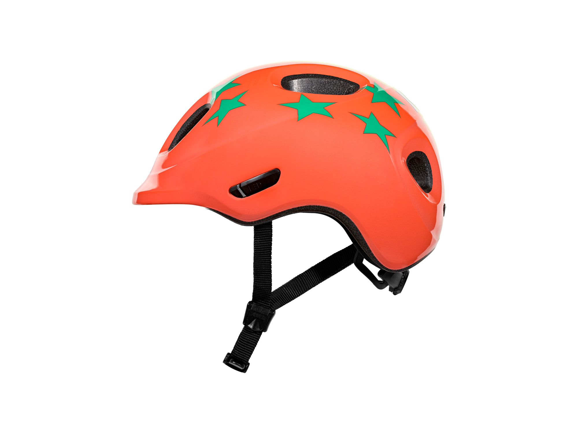 KED Meggy Spark Helm 45-50 cm | stellar stripes red glossy