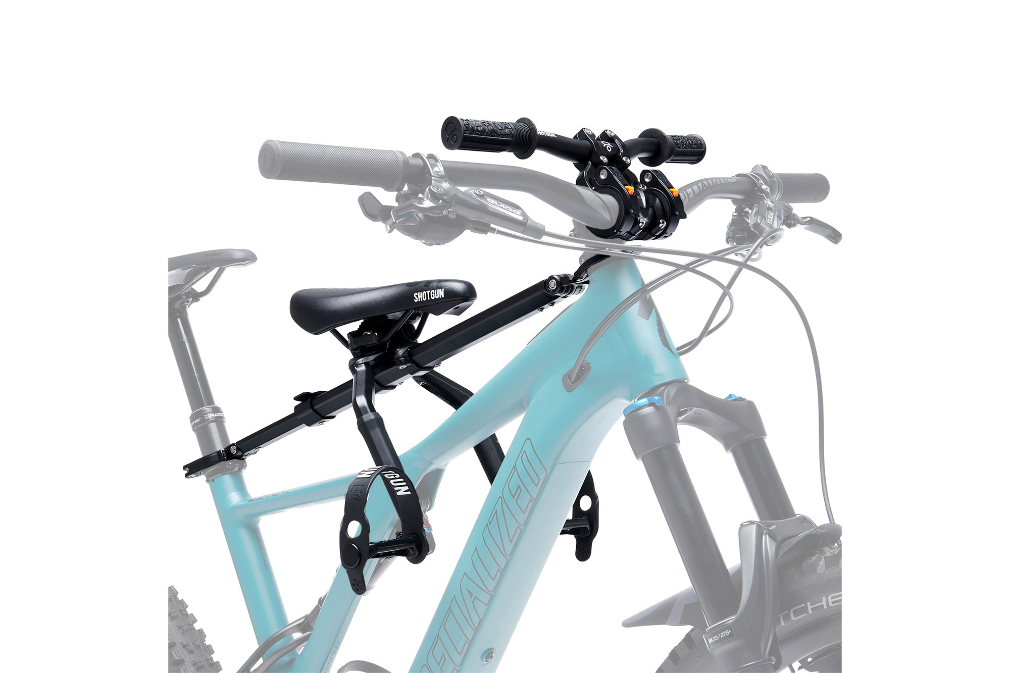 Kids Ride Shotgun Pro MTB Front Kindersitz/Lenker SET black