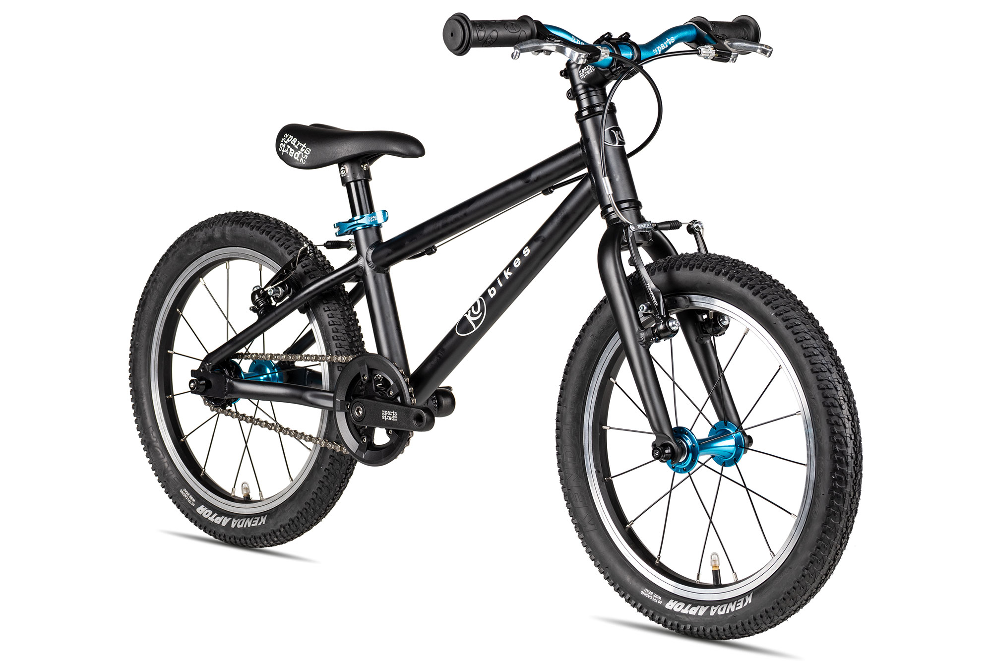 KUbikes 16L MTB 22 cm | schwarz/laser blue