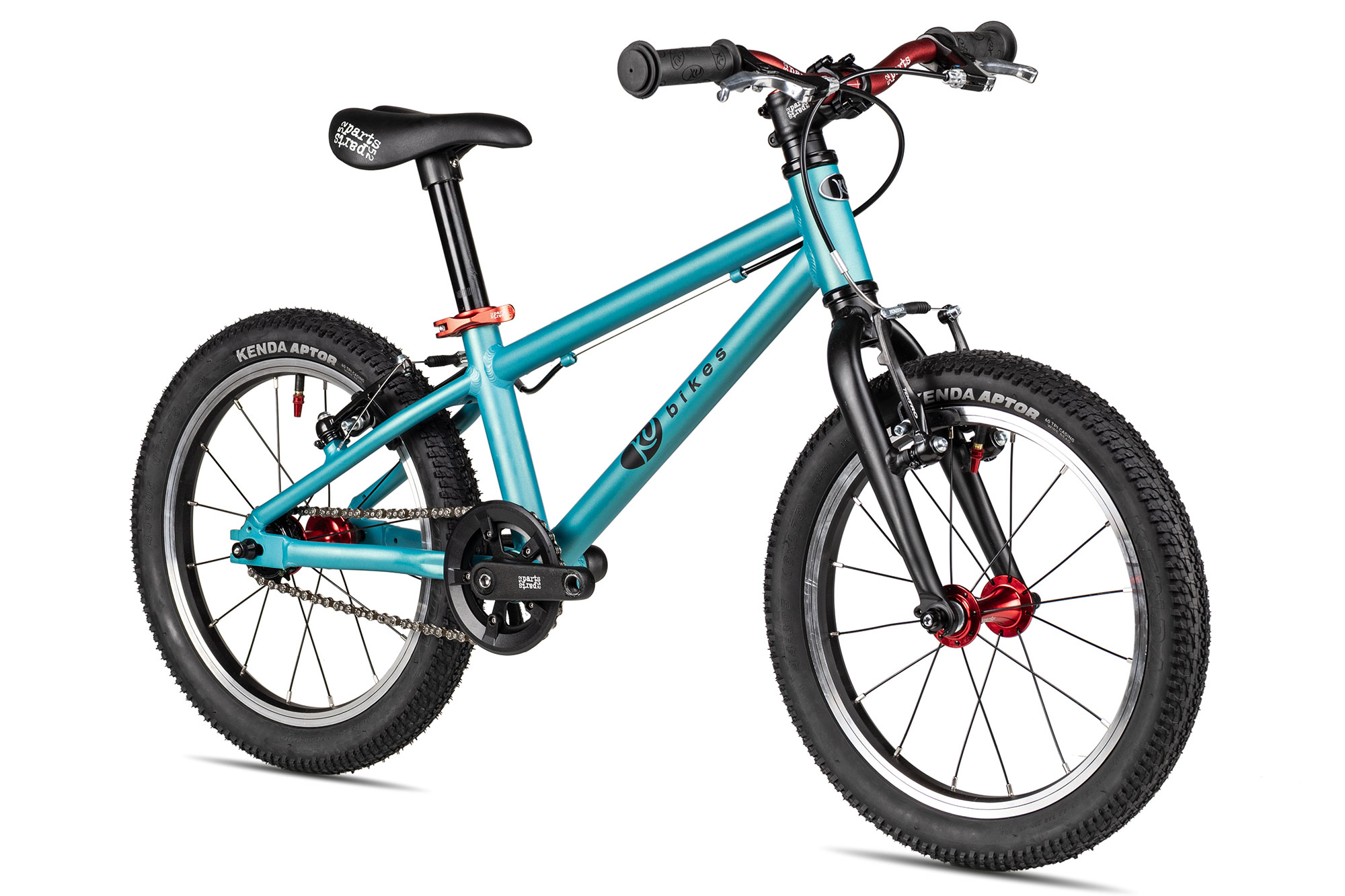 KUbikes 16L MTB 22 cm | türkis glitter/laser red