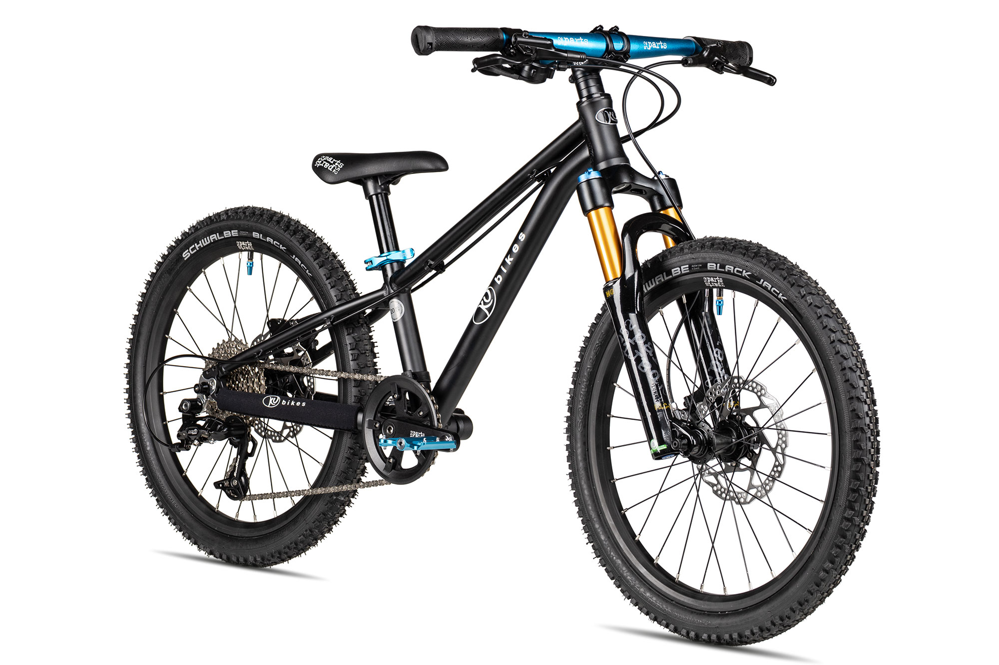 KUbikes 20 MTB Disc S | schwarz/laser blue