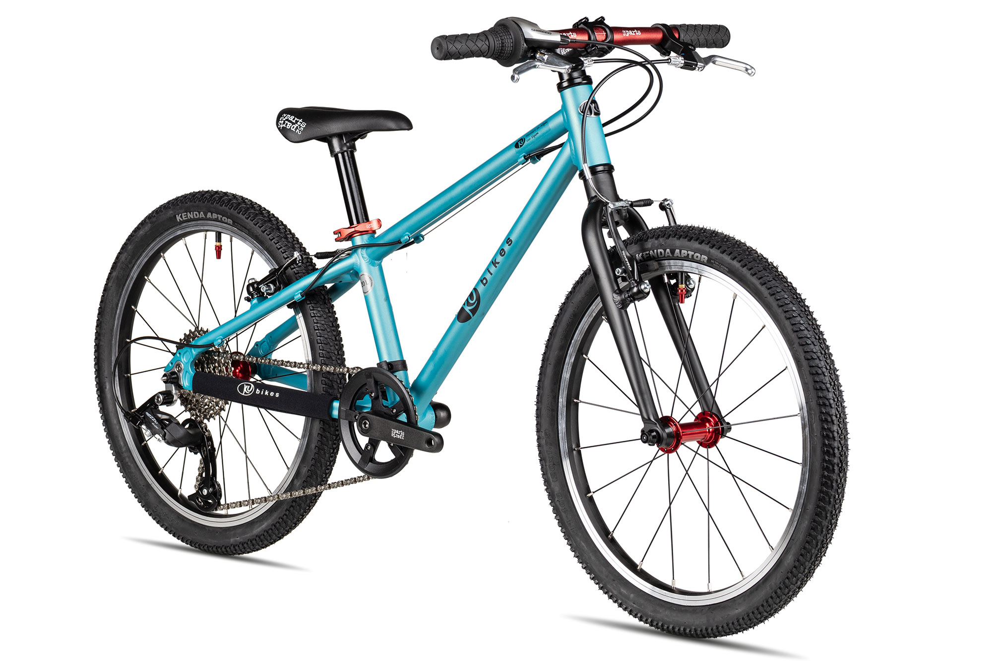 KUbikes 20 MTB 26 cm | türkis glitter/laser red