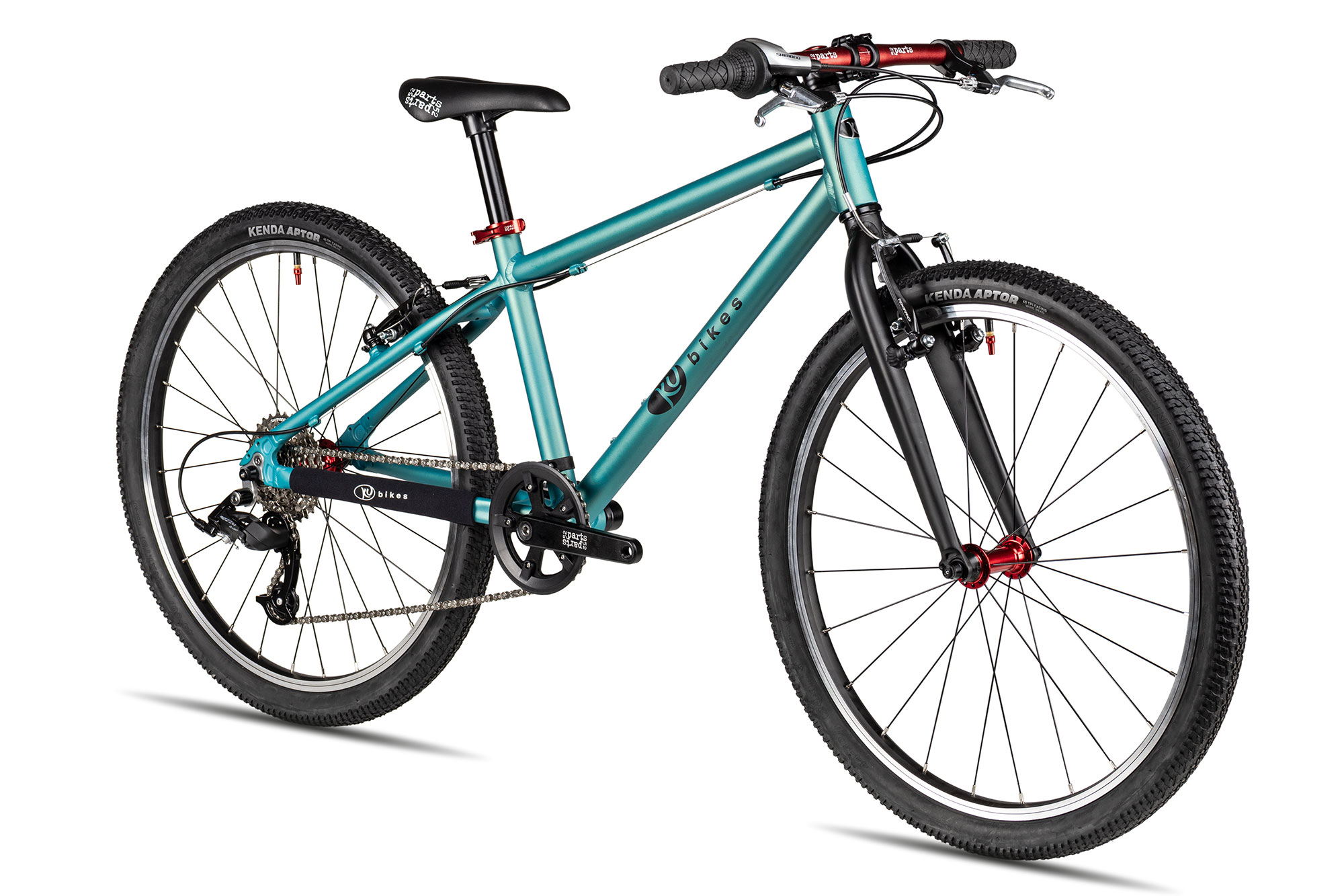 KUbikes 24 MTB 33 cm | türkis glitter/laser red
