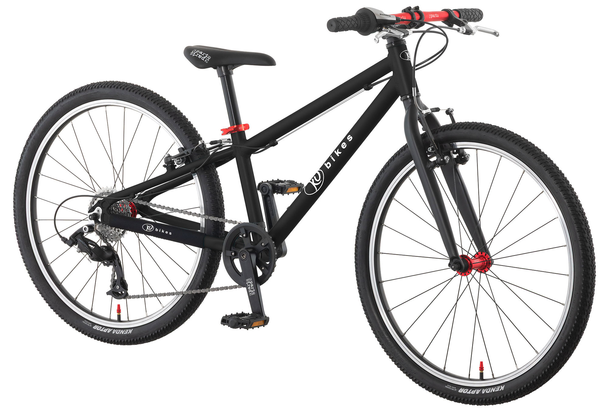KUbikes 24 MTB 29 cm | schwarz/laser red