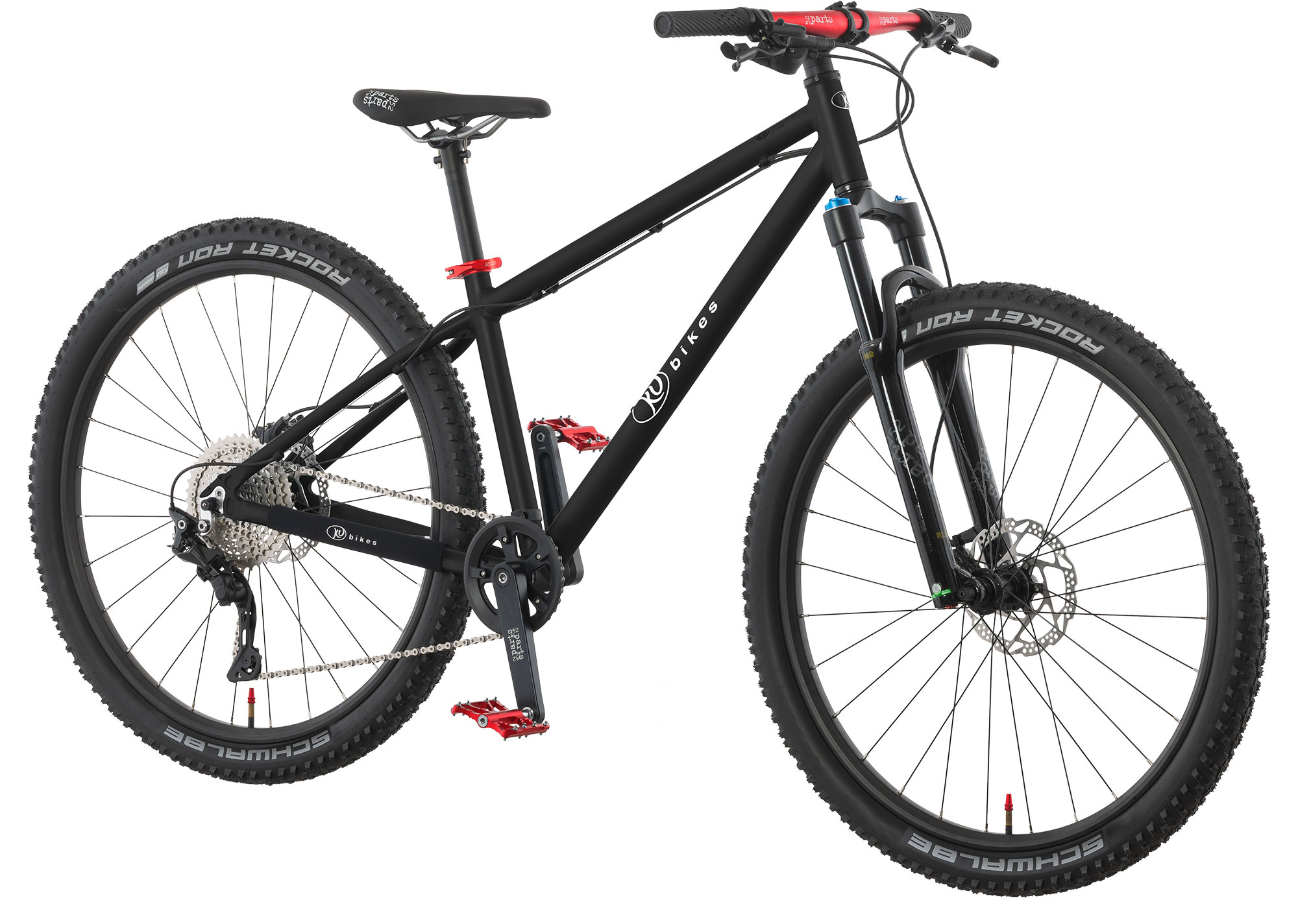 KUbikes 27.5 MTB DISC S | schwarz/laser red