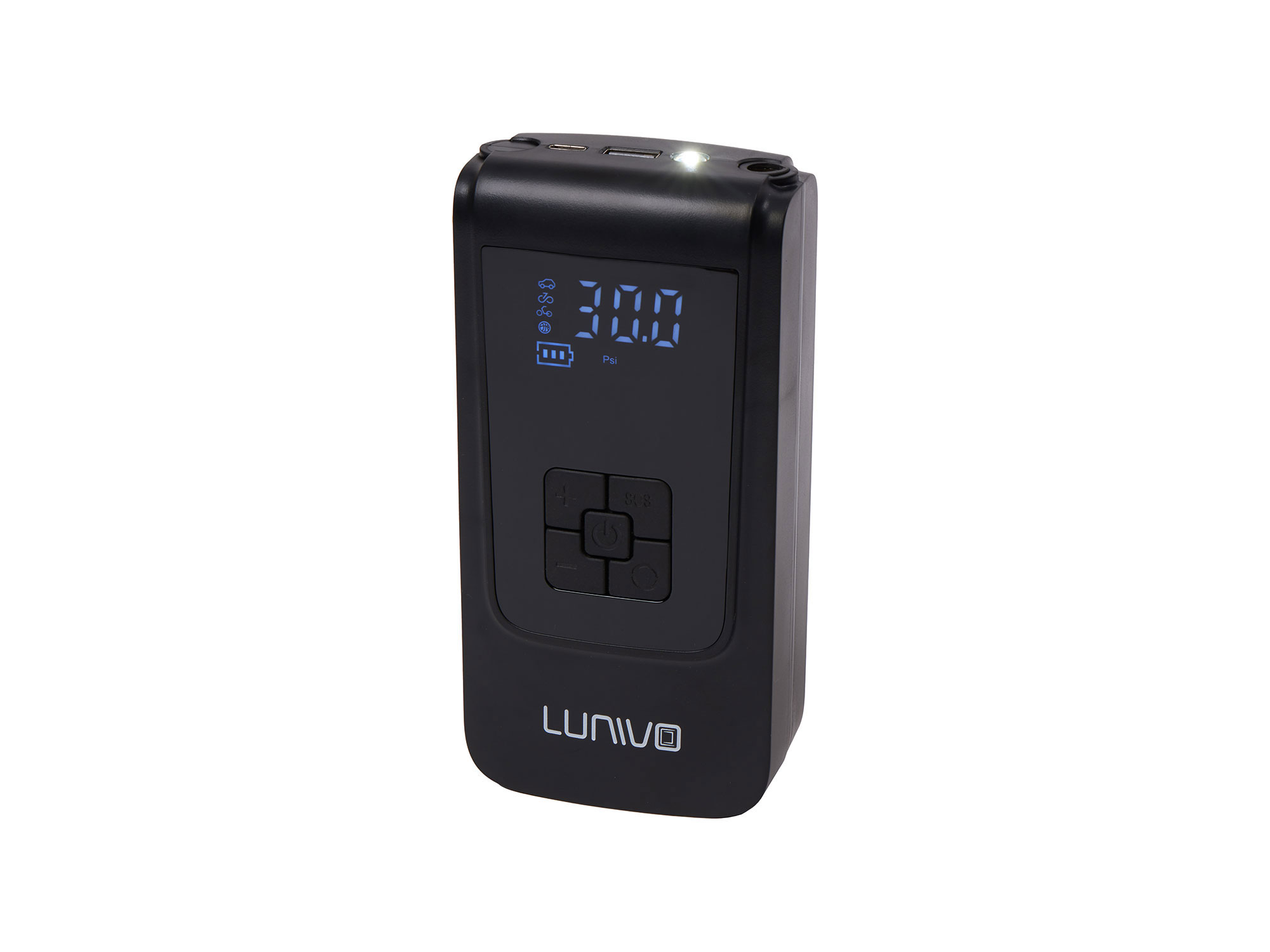 Lunivo Mini Akku-Kompressor schwarz