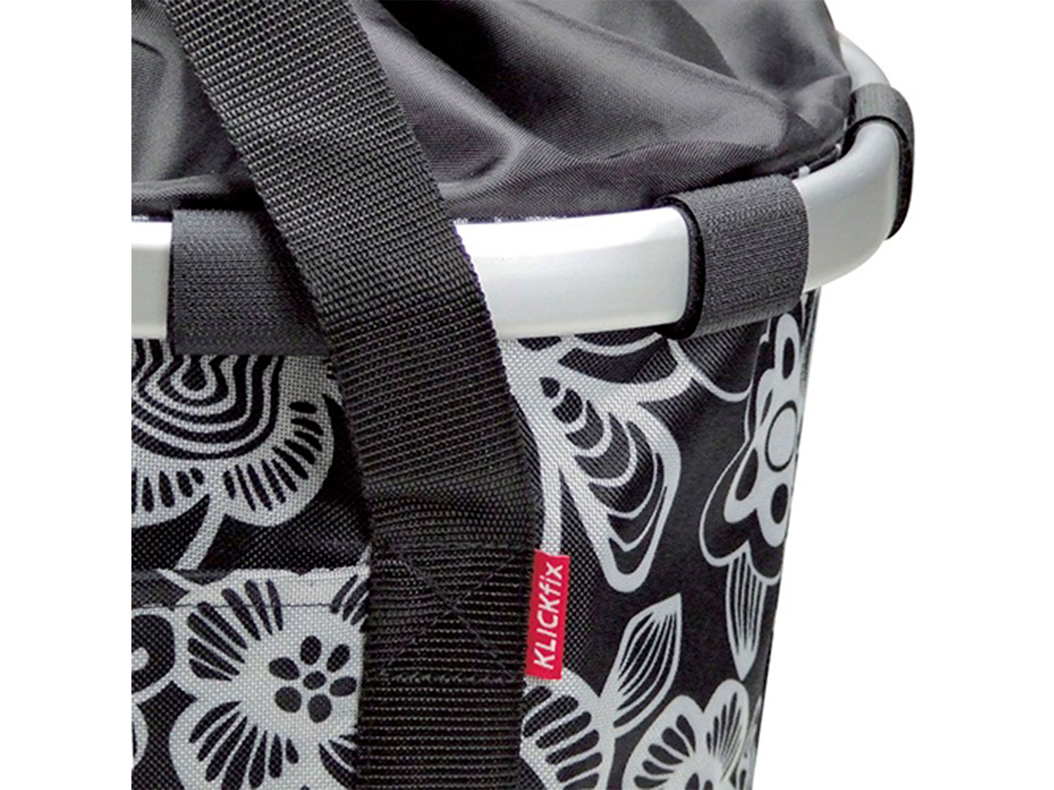 KLICKfix Reisenthel Bikebasket 15 Liter | fleur schwarz