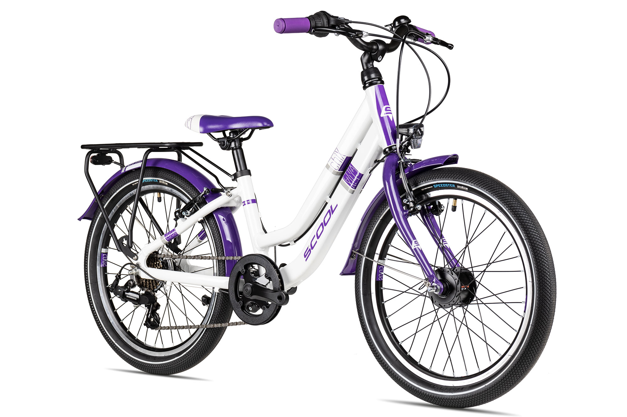 SCool chiX twin alloy 20-7 28 cm | white/violet | 20 Zoll