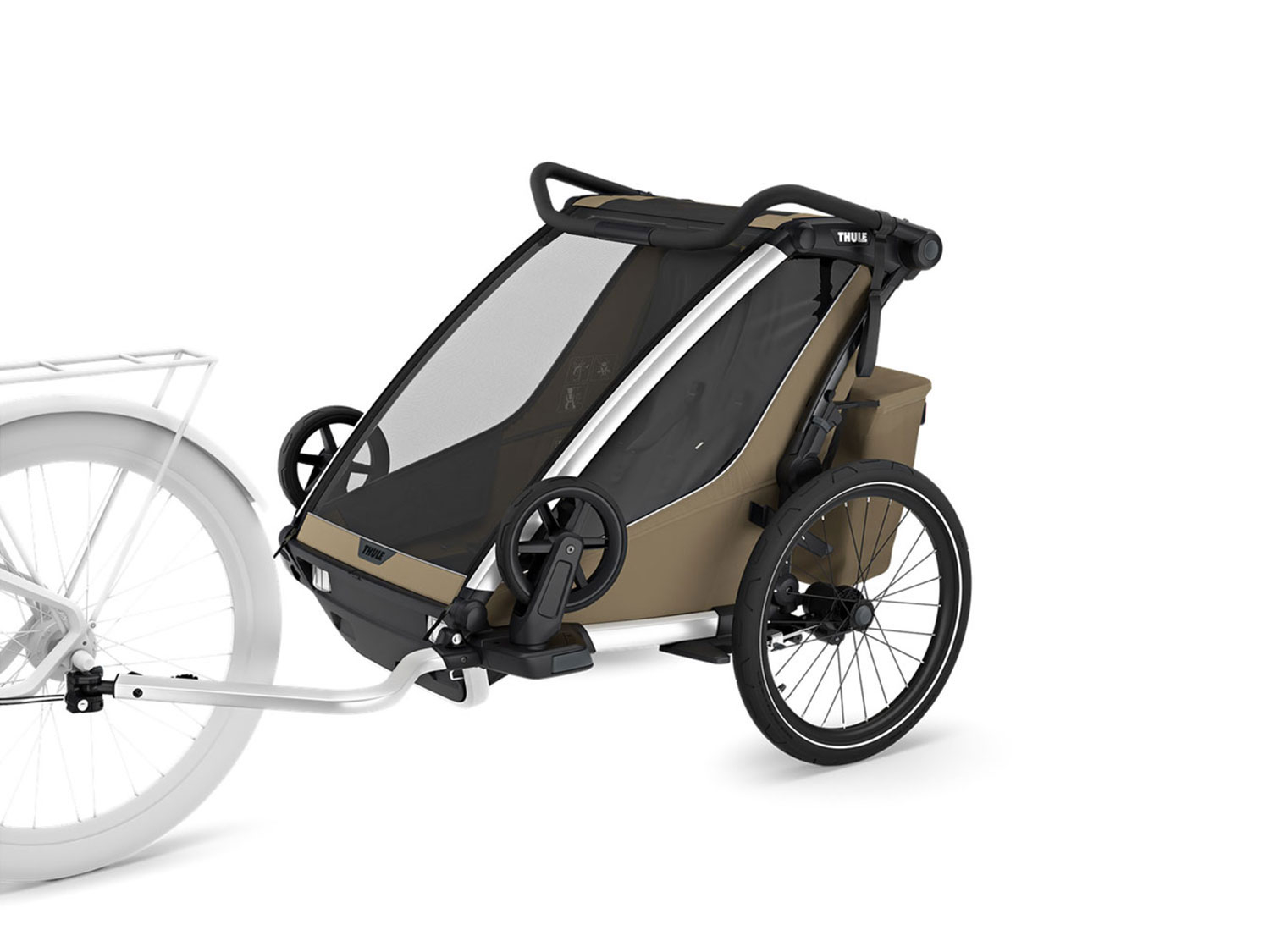 Thule Chariot Cross 2 Kinderanhänger faded khaki | 2 Kinder