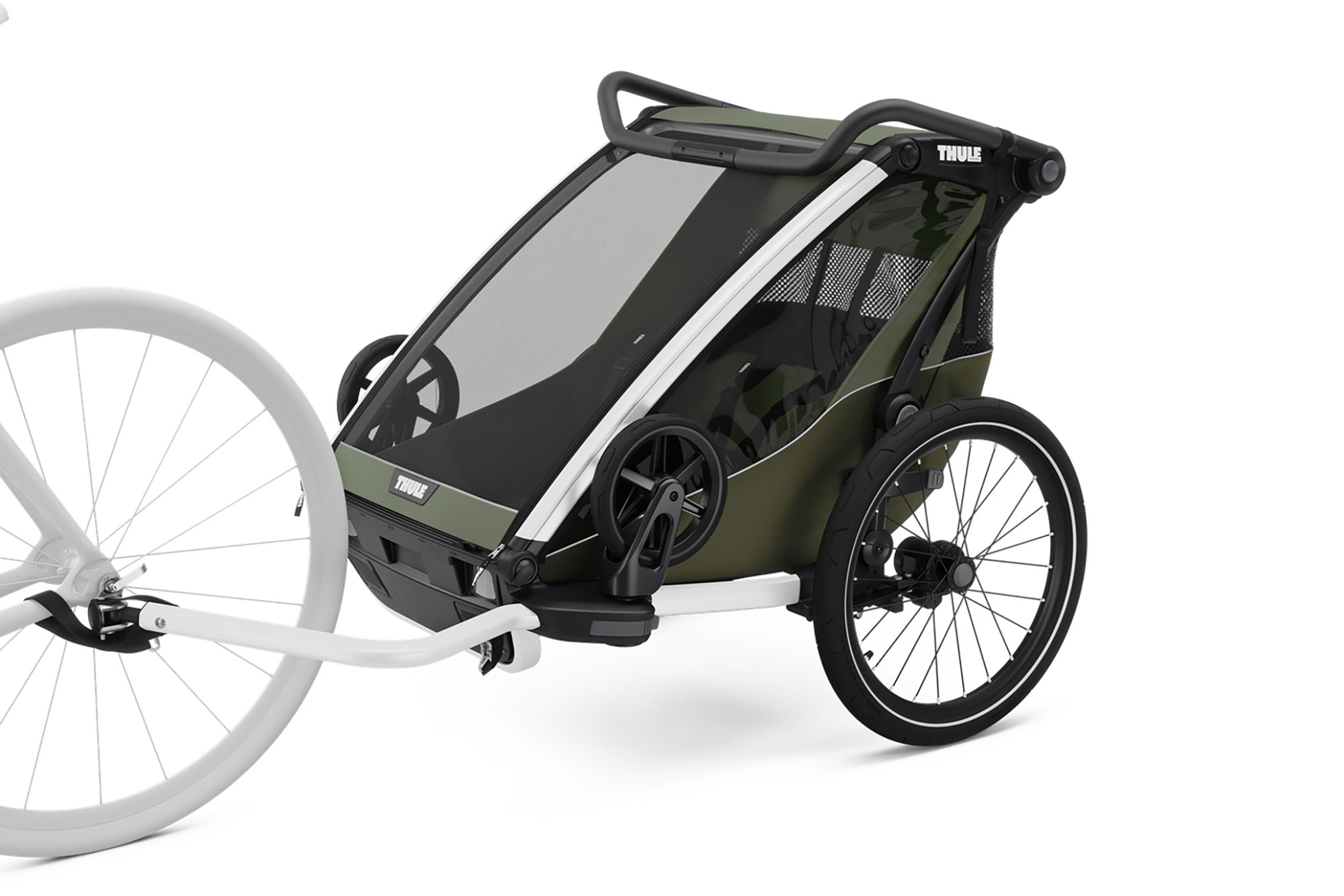 Thule Chariot Lite Multisport-Fahrradanhänger für 2 Kinder vintage green |  2 Kinder