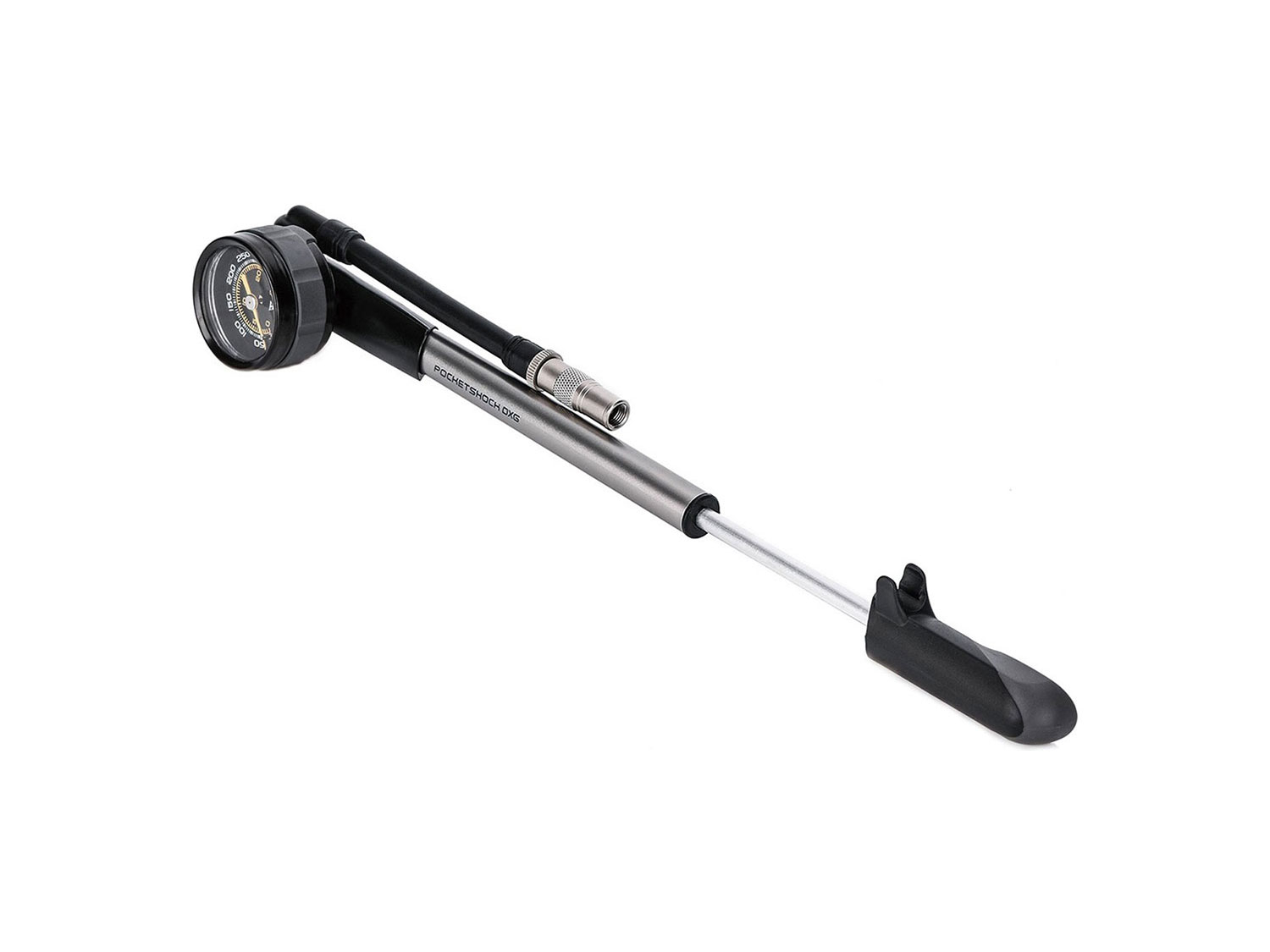 Topeak Pocket Shock DXG Dämpferpumpe silber schwarz