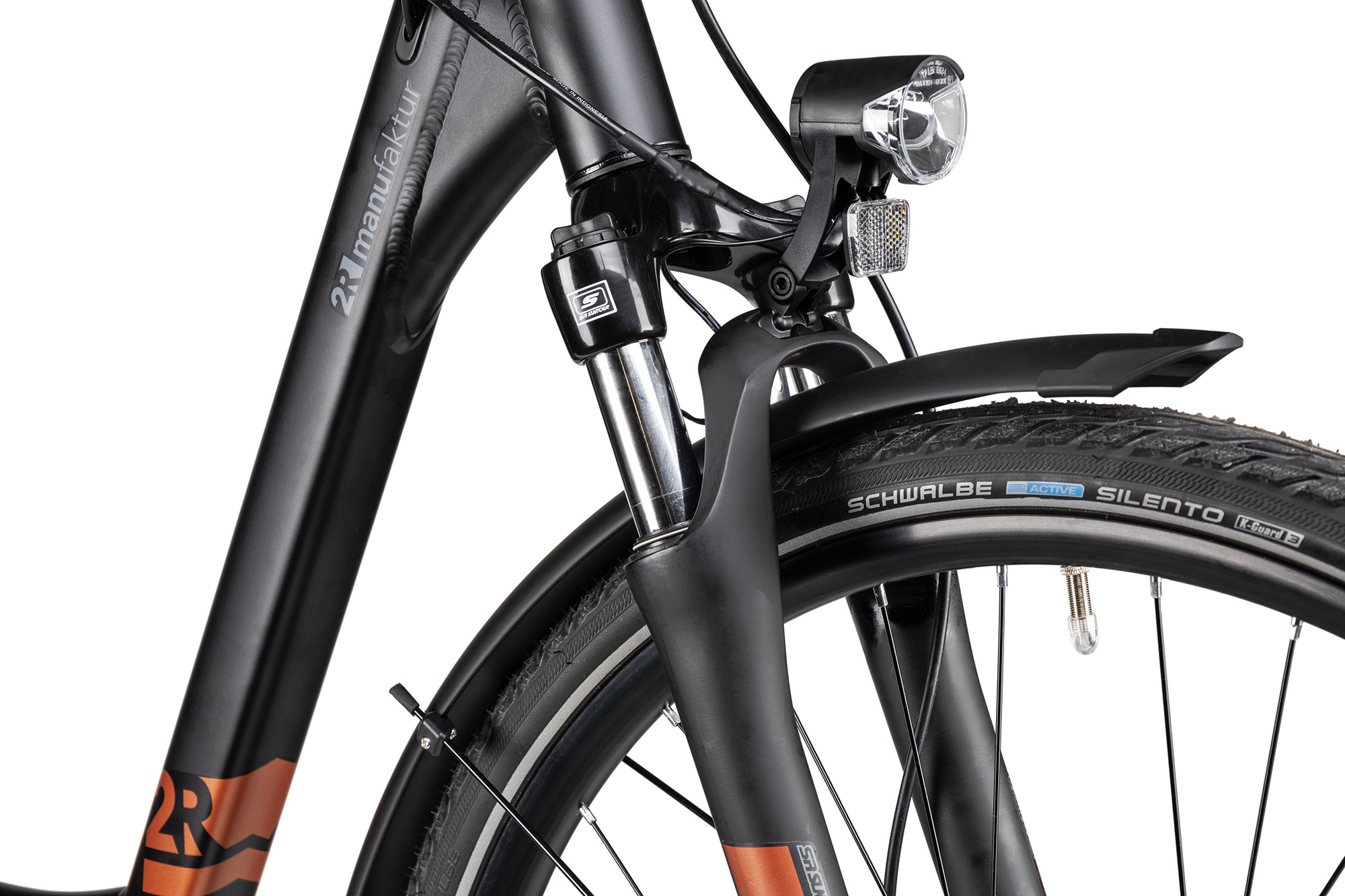 2R Manufaktur TRS THREE Wave  56 cm | black matt/orange matt