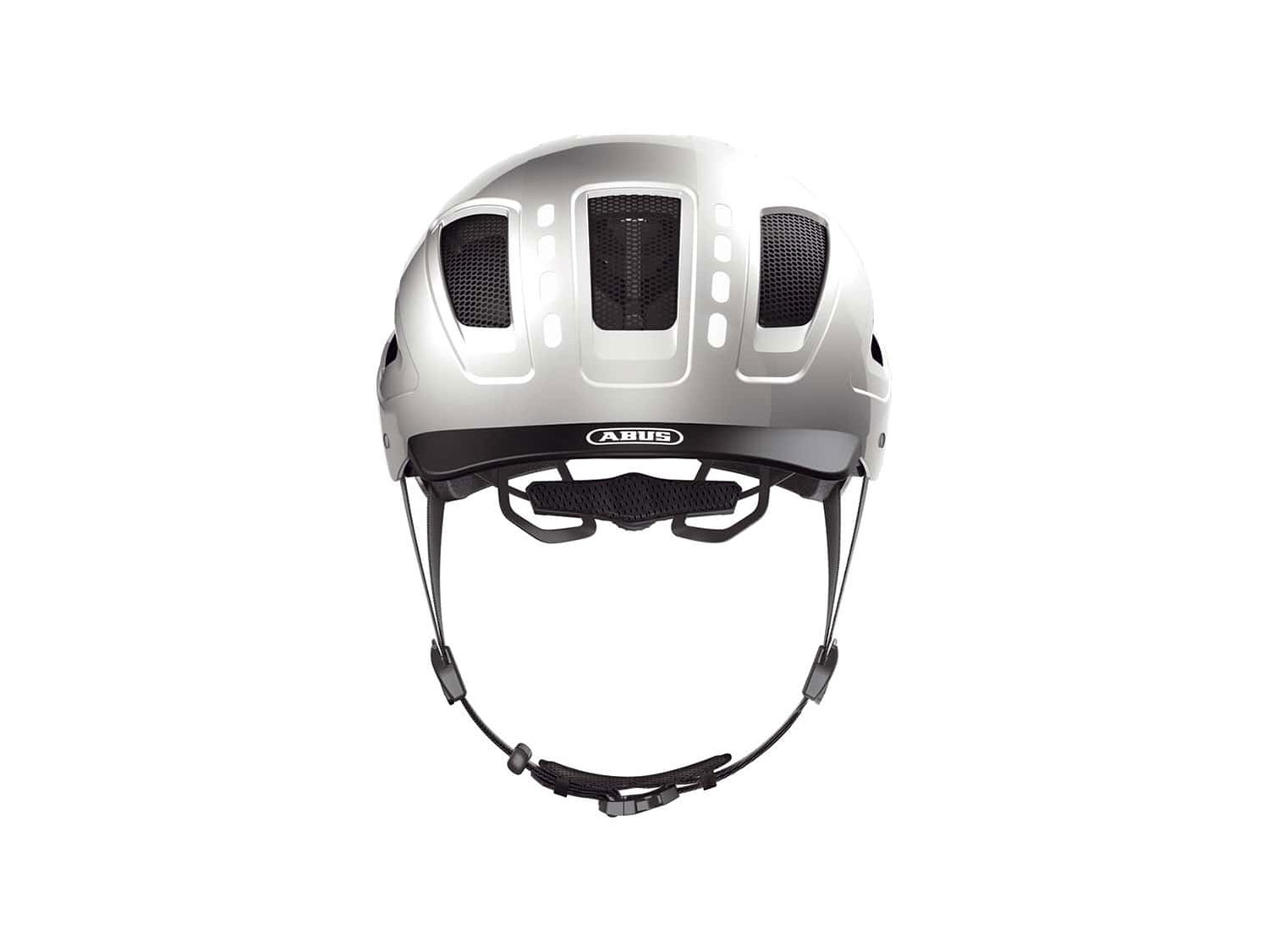 Abus Hyban 2.0 LED Helm 58-63 cm | signal silver