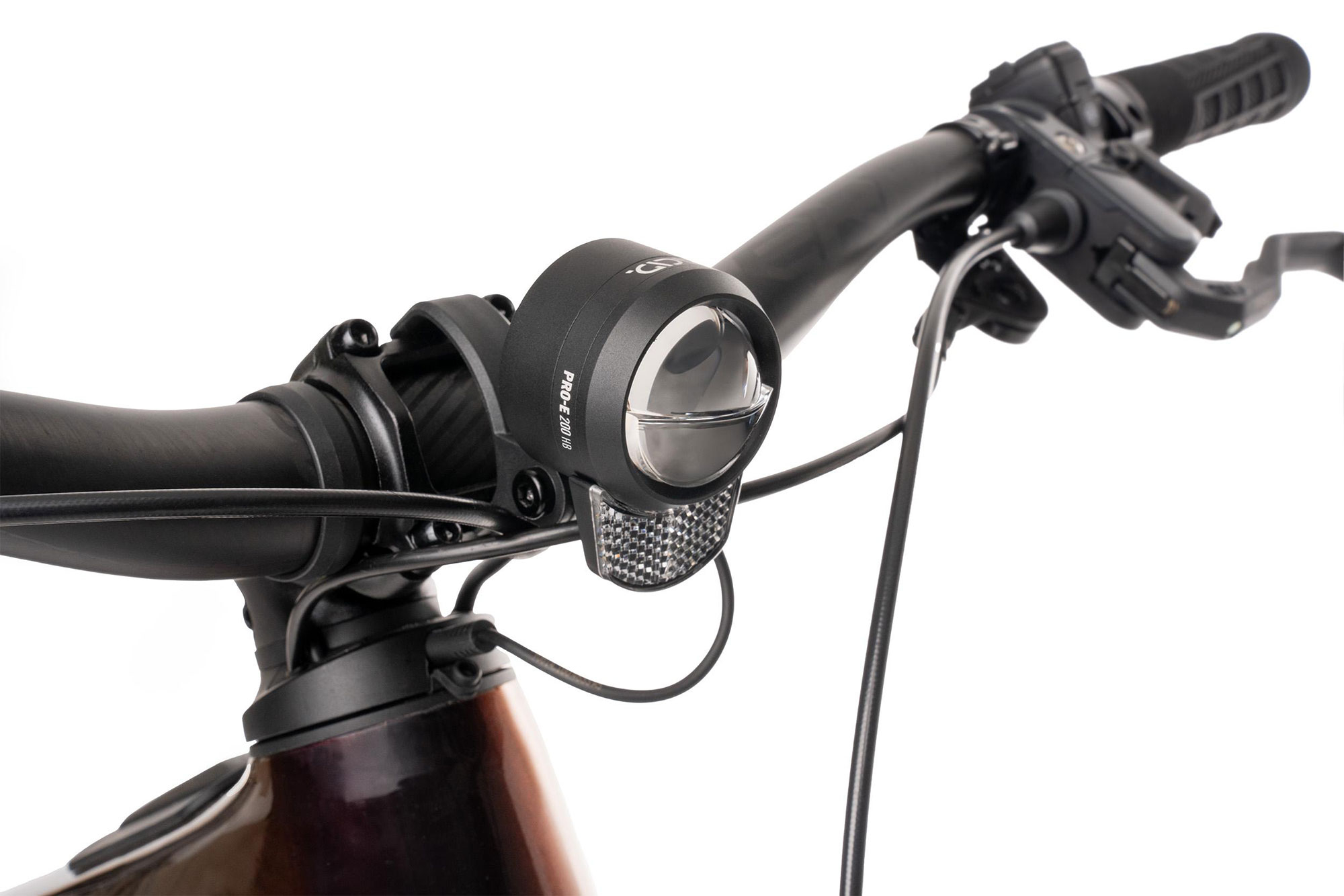 Acid Pro-E Frontlicht X-Connect 200 Lux mit Fernlicht black