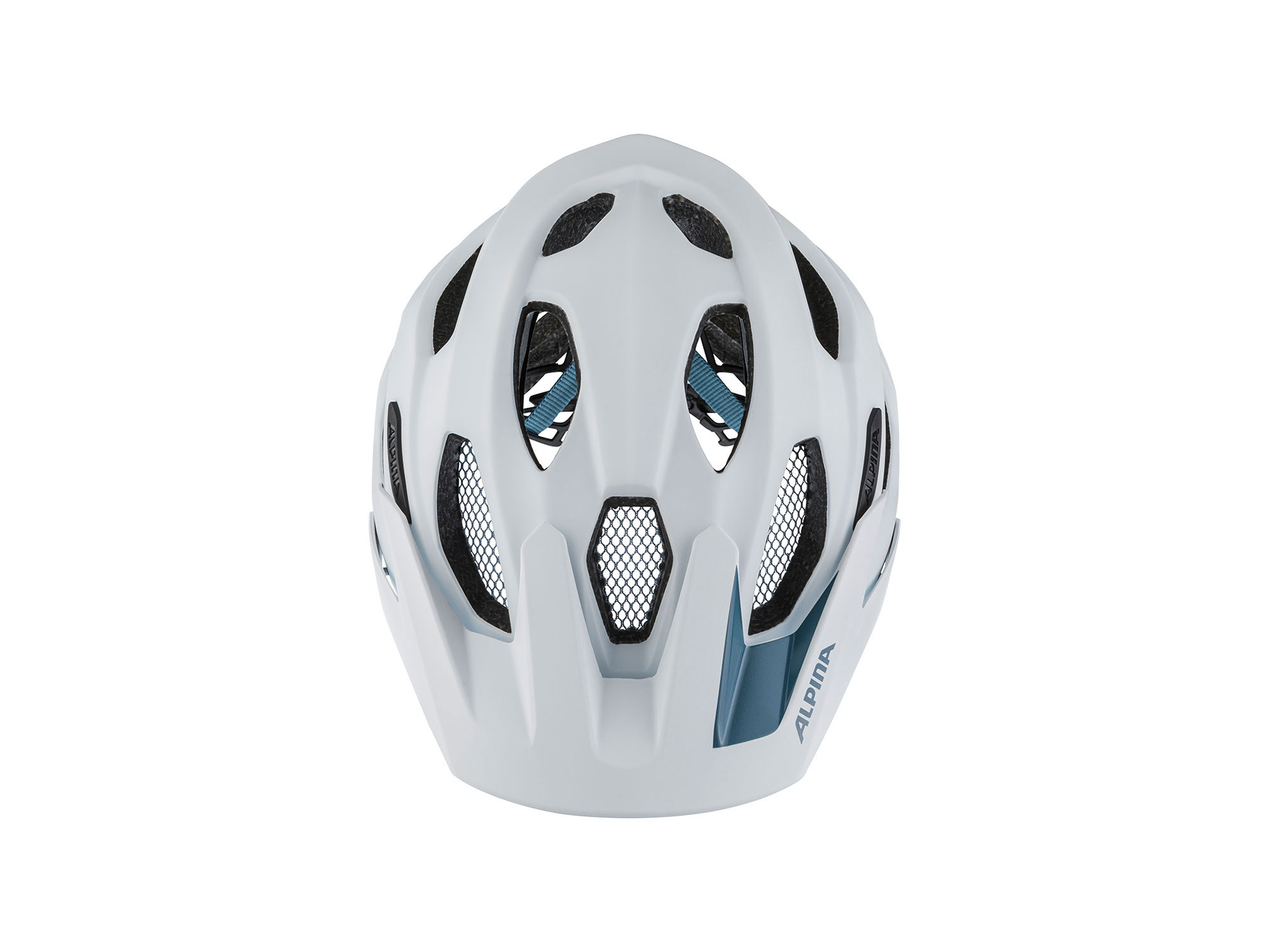 Alpina Carapax 2.0 MTB-Helm 52-57 cm | white pebble blue matt