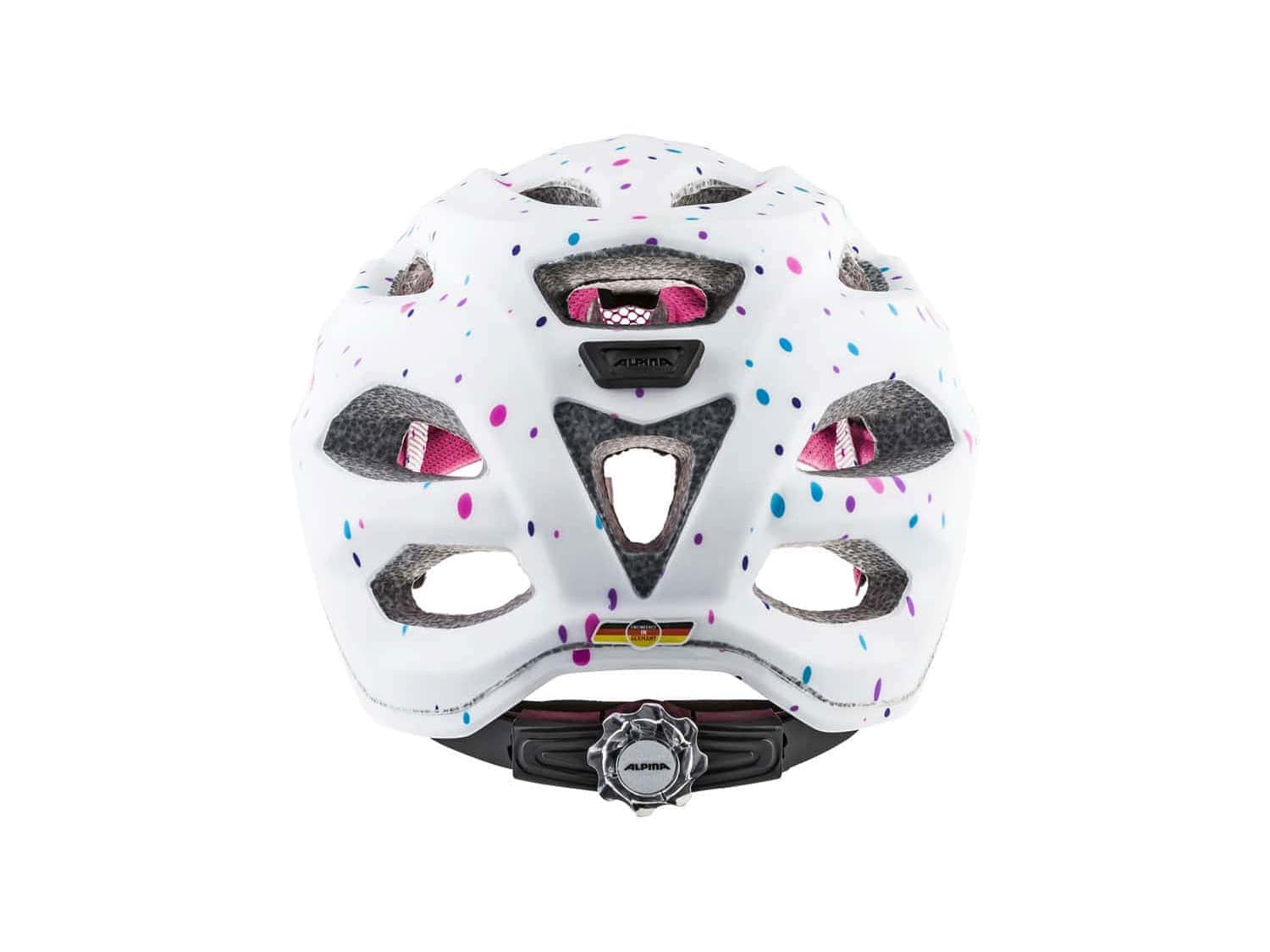 Alpina Carapax Junior Helm 51-56 cm | white polka dots