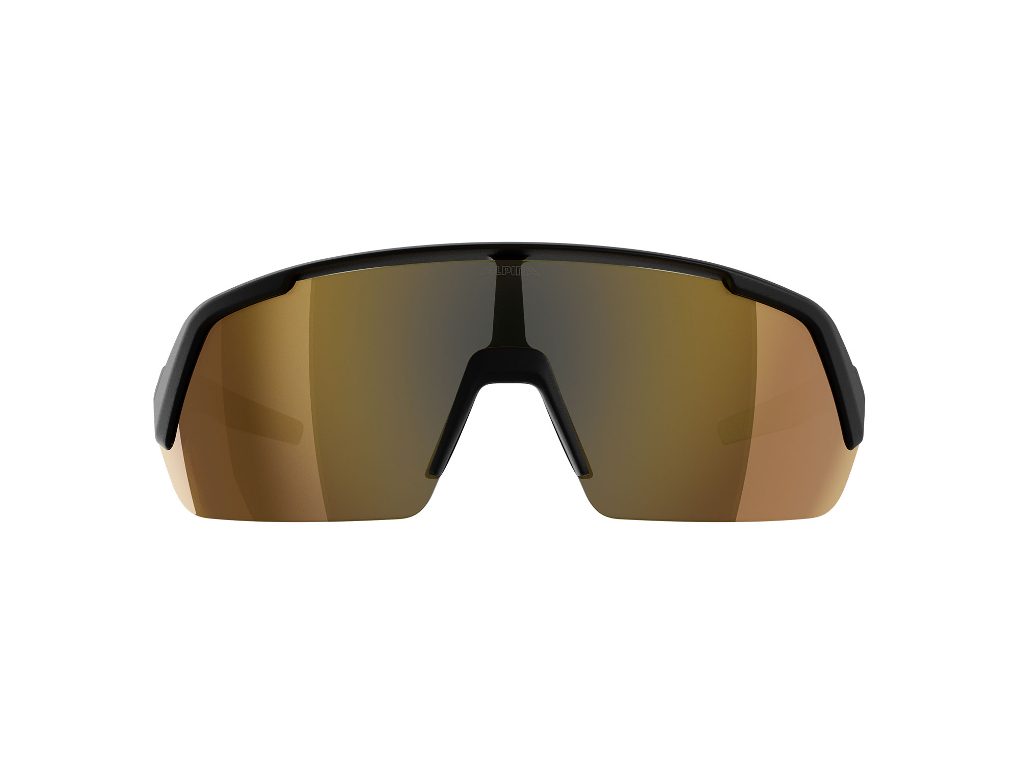 Alpina Turbo Radbrille black matt gold mirror