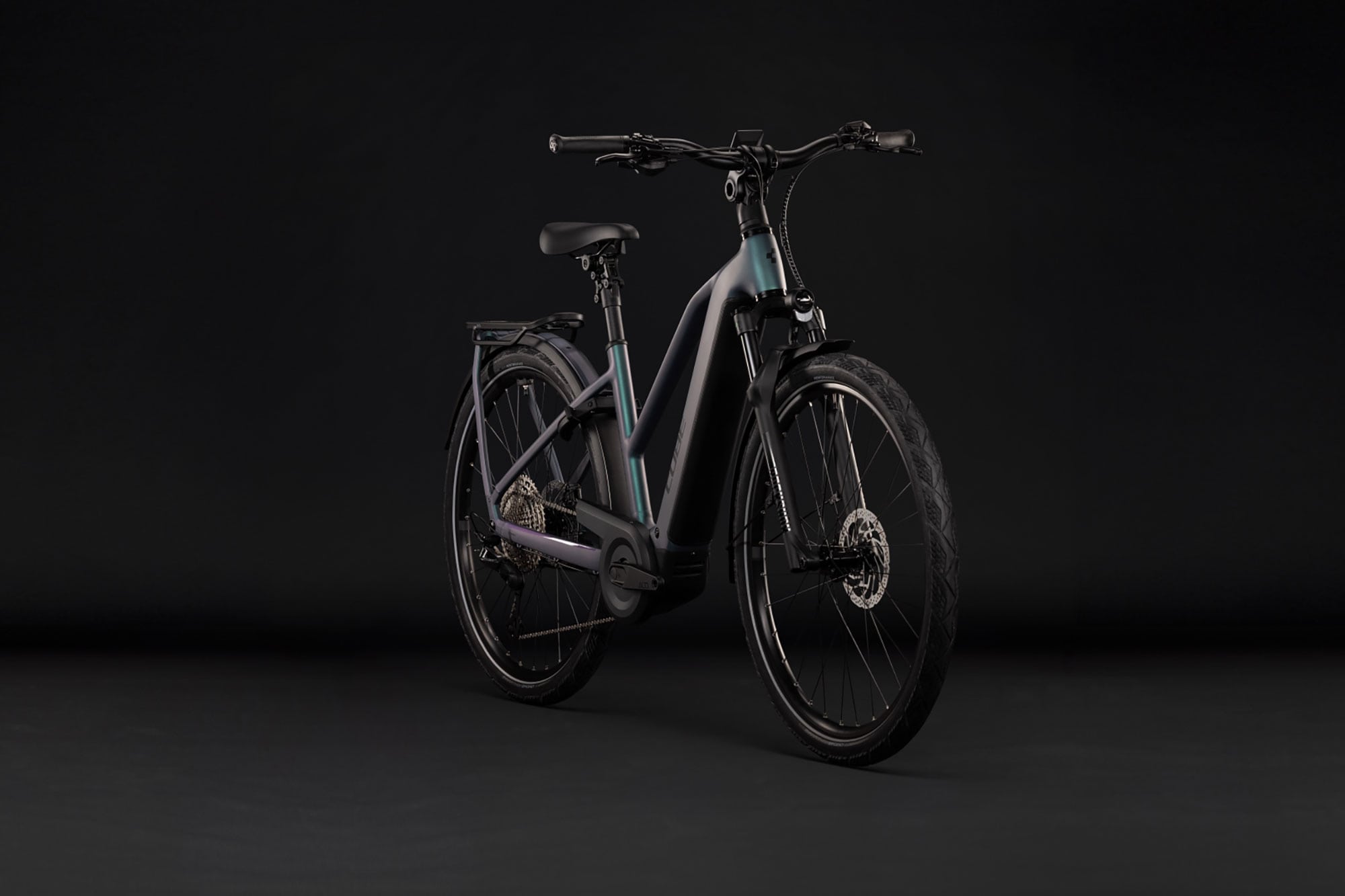 Cube Kathmandu Hybrid Pro 800 Trapez 2027 50 cm | smaragdgrey´n´black