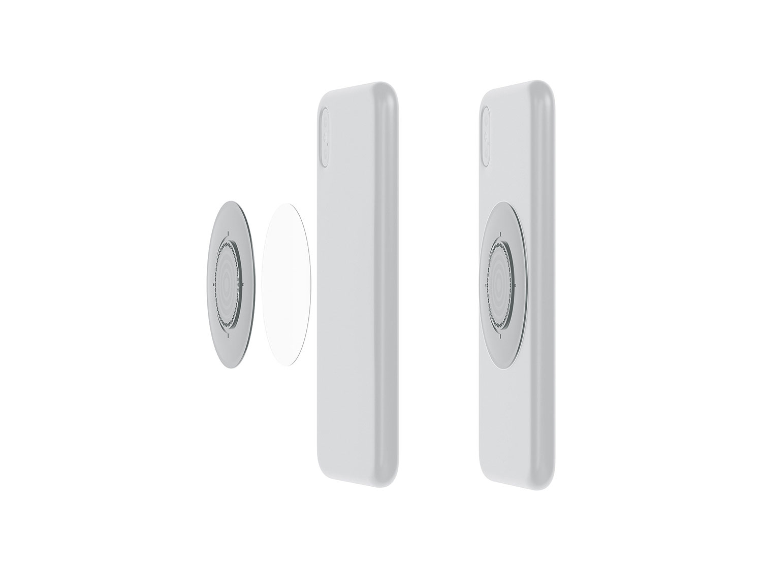 Fidlock Vacuum uni phone patch schwarz/transparent