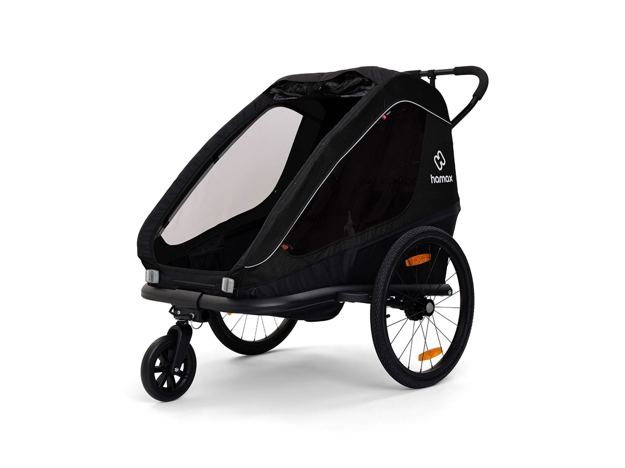 Hamax Traveller Kinderanhänger 2 Kinder | black