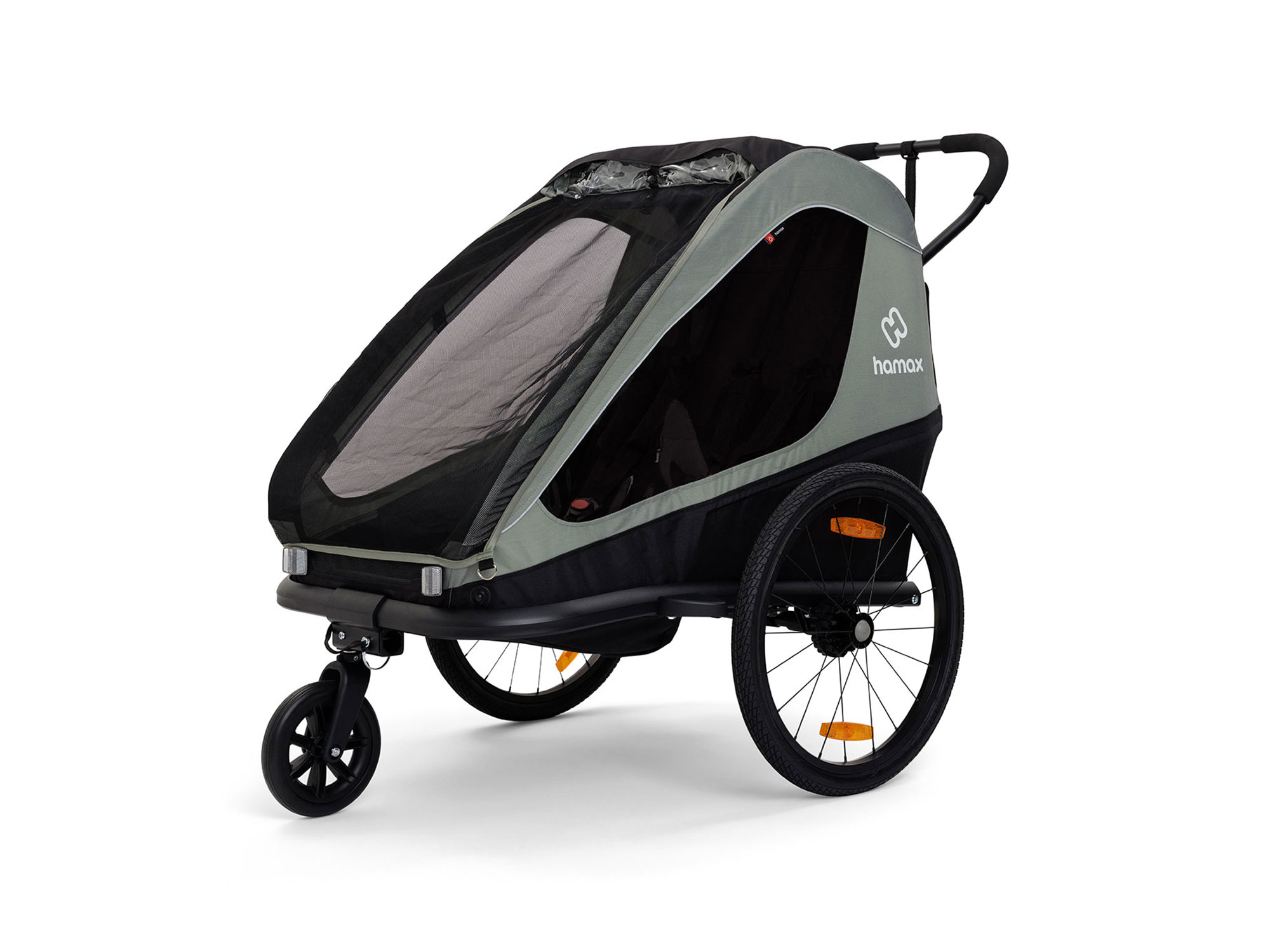 Hamax Traveller Kinderanhänger 2 Kinder | khaki