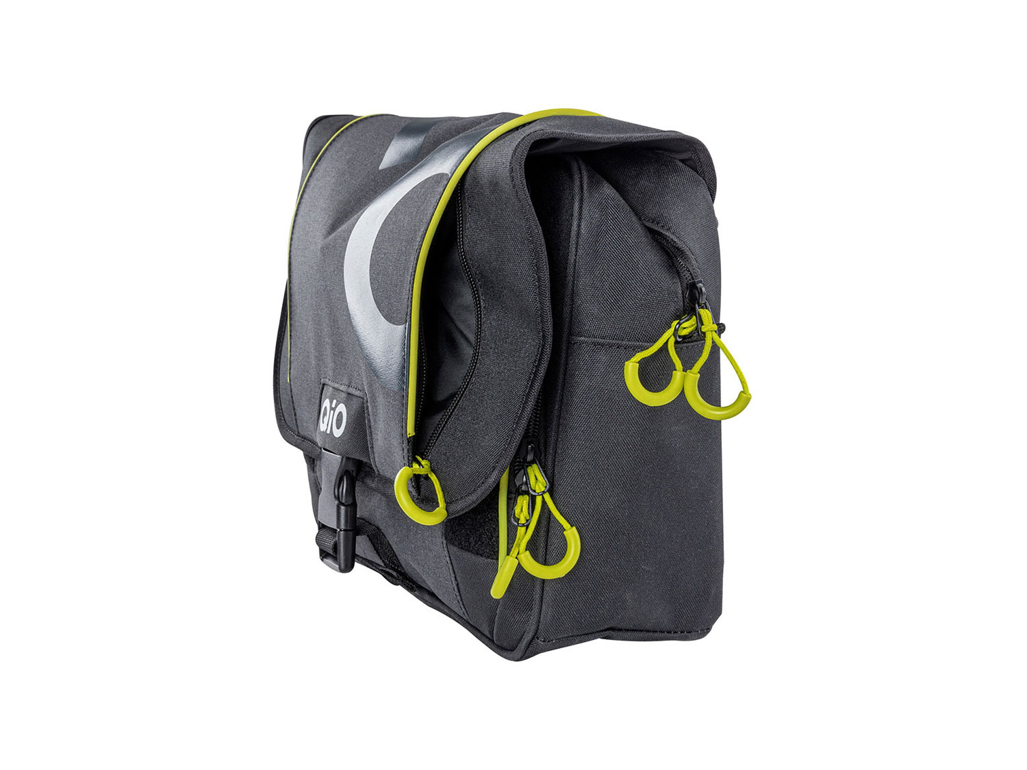 QIO Mattis Fronttasche KlickFix 8 Liter | schwarz anthrazit
