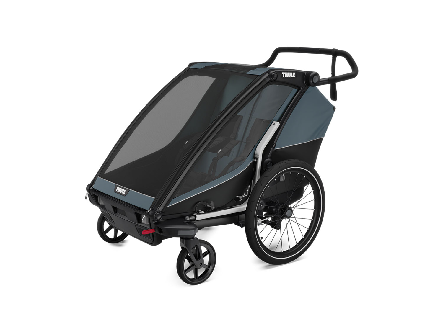 Thule Chariot Cab Kindersportwagen für 2 Kinder dark slate
