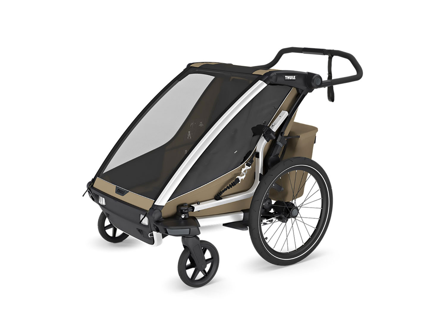 Thule Chariot Cross 2 Kinderanhänger faded khaki | 2 Kinder