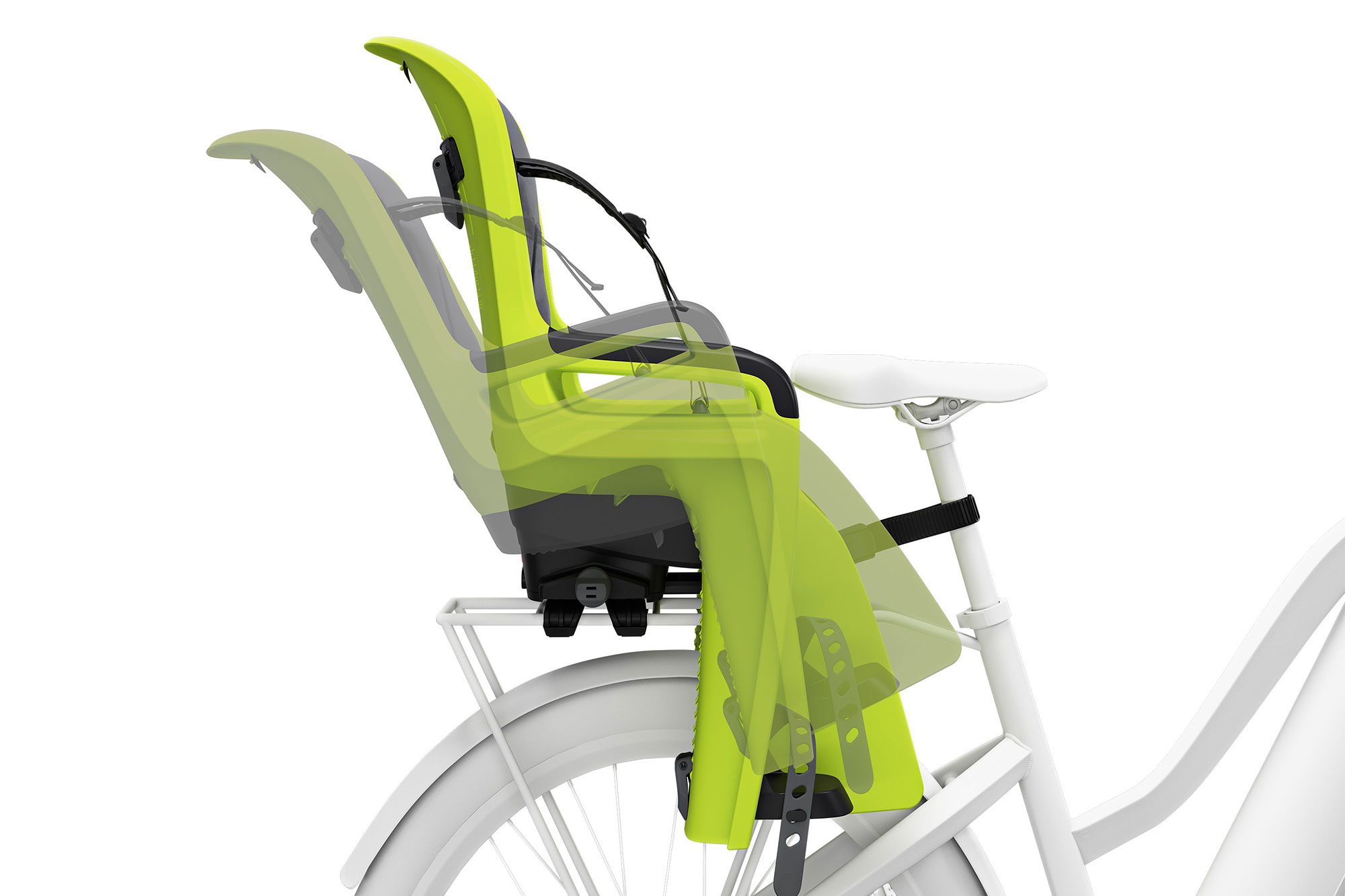 Thule RideAlong II Kindersitz Gepäckträger zen lime