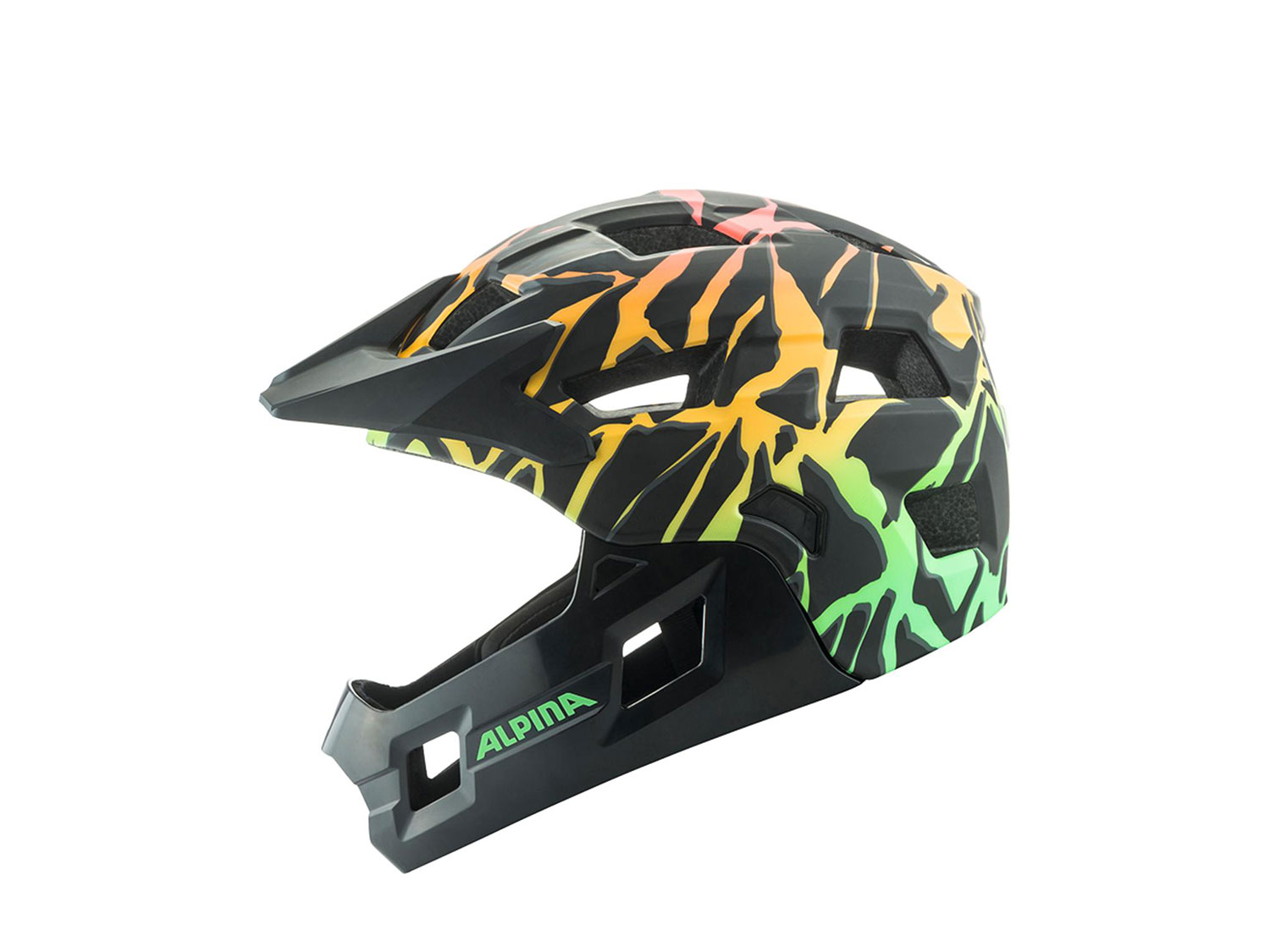 Alpina Rupi Fullface-Helm 50-55 cm | fading neon matt