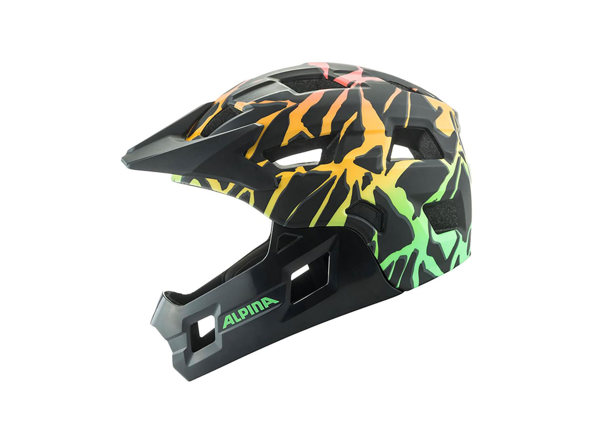 Alpina Rupi Fullface-Helm 50-55 cm | fading neon matt