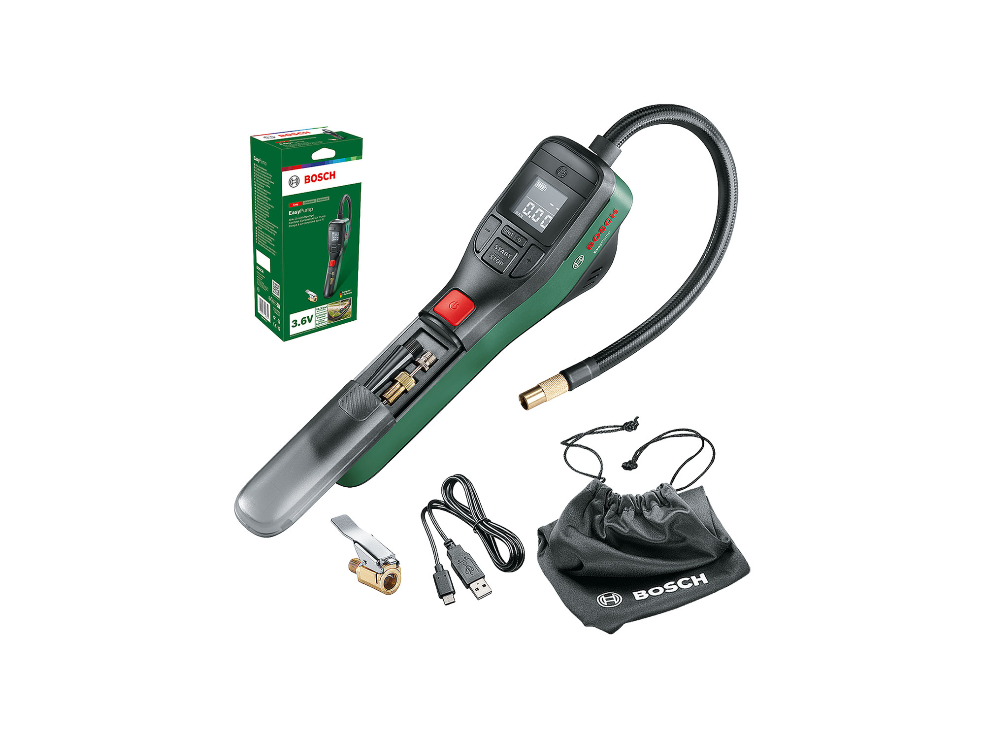 Bosch EasyPump Akku-Druckluftpumpe grün