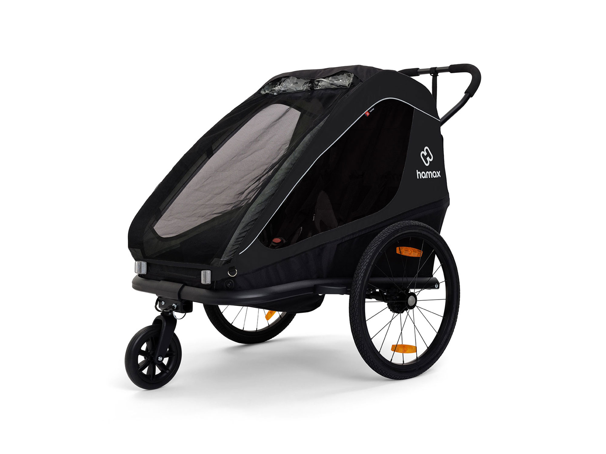 Hamax Traveller Kinderanhänger 2 Kinder | black