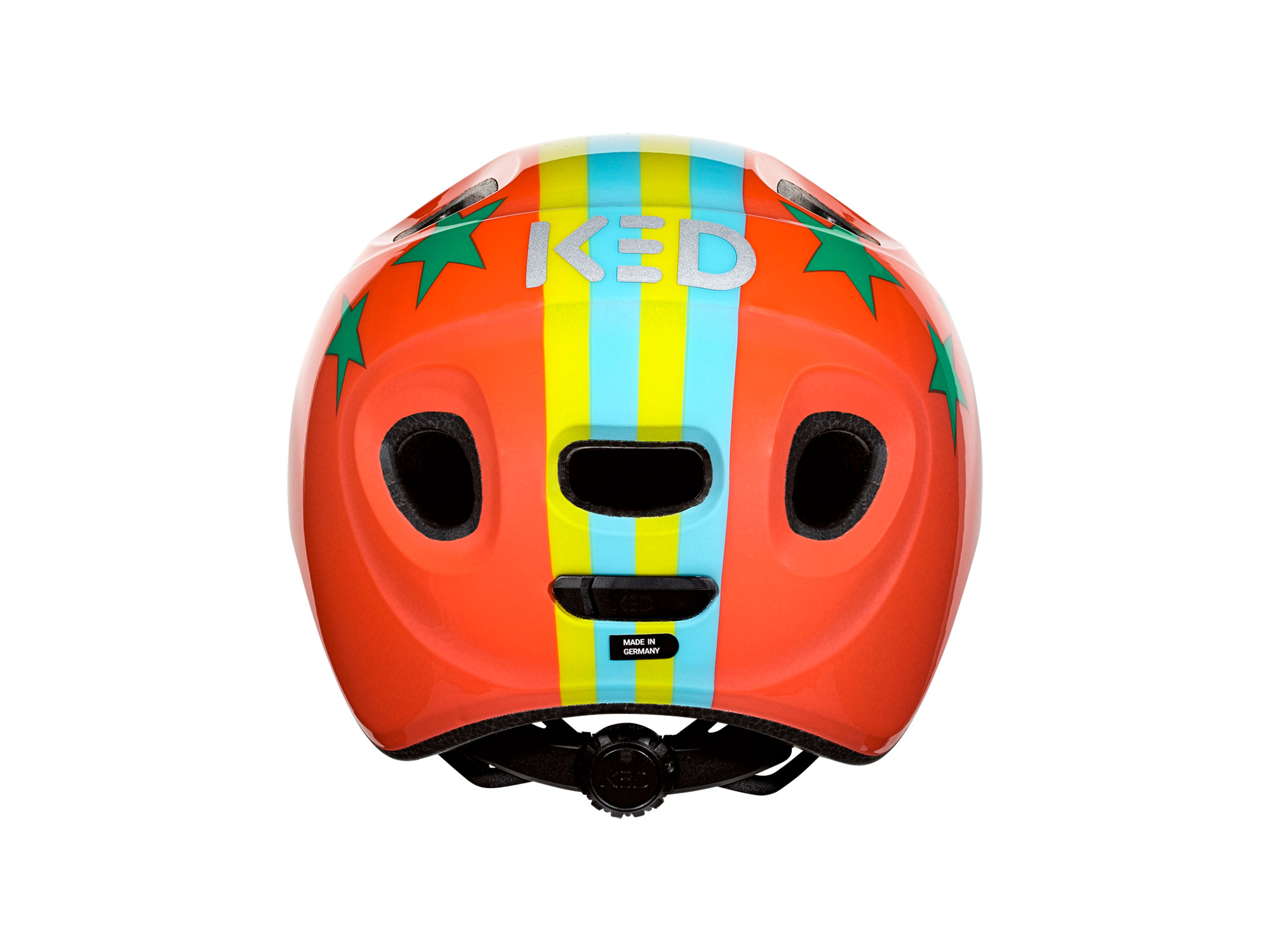 KED Meggy Spark Helm 45-50 cm | stellar stripes red glossy