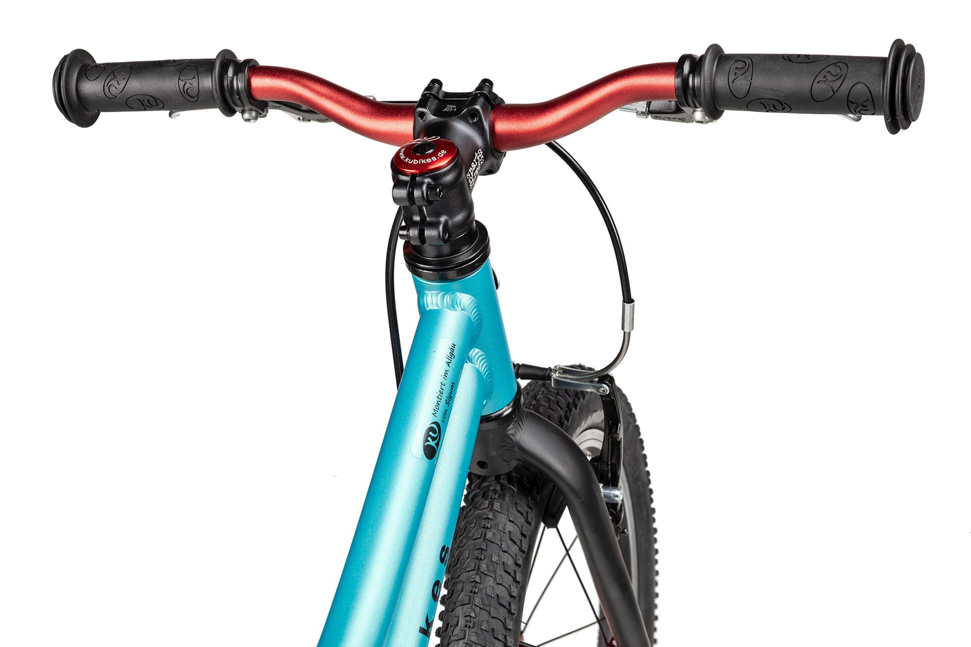 KUbikes 16S MTB 18 cm | türkis glitter/laser red