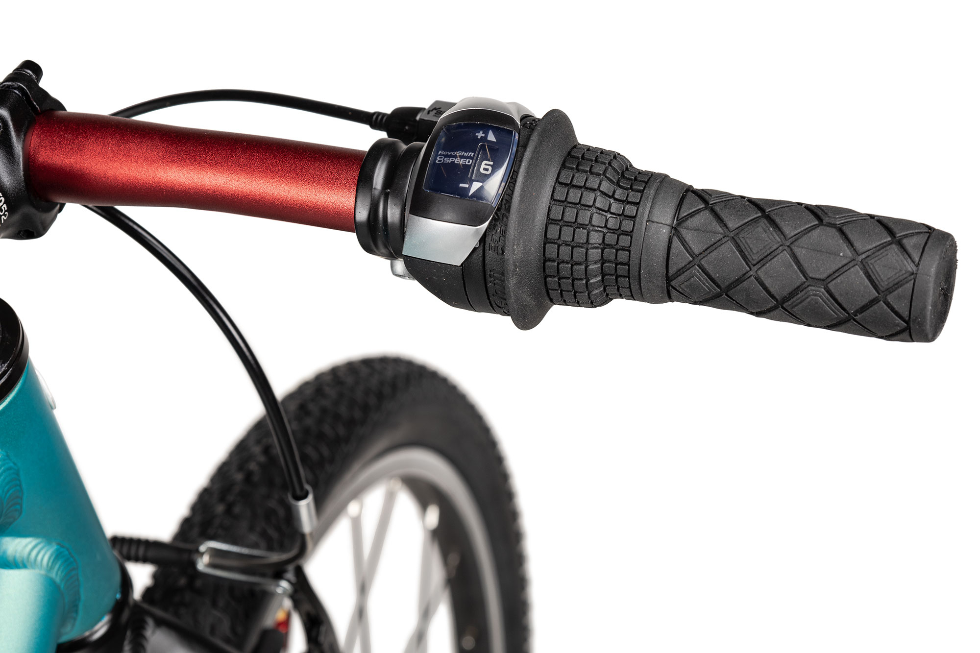 KUbikes 24 MTB 33 cm | türkis glitter/laser red