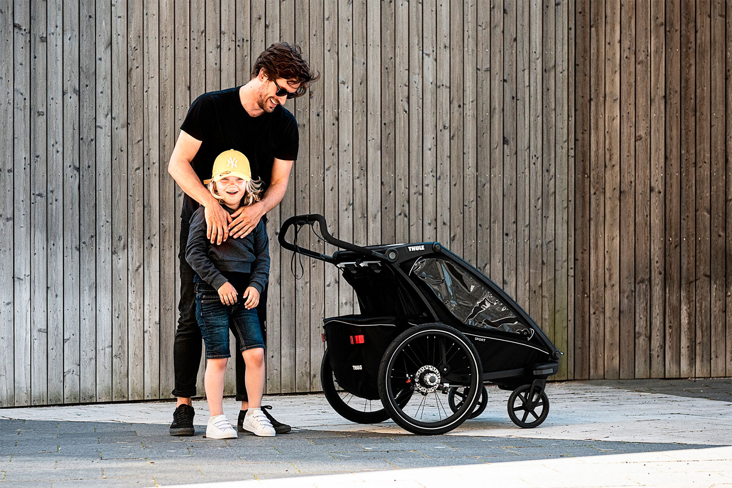 Thule Chariot Sport Kinderanhänger midnight black | 2 Kinder