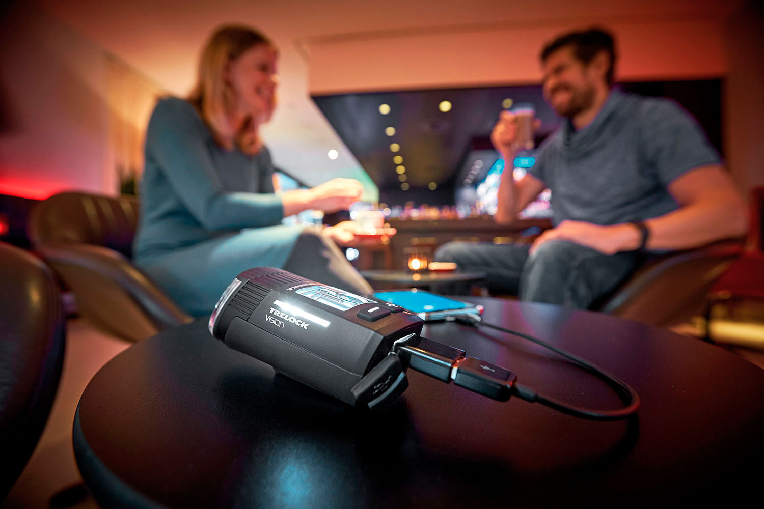 Trelock LS760 I-GO Visionl+LS720 Reego Set 100 Lux Lichtset schwarz