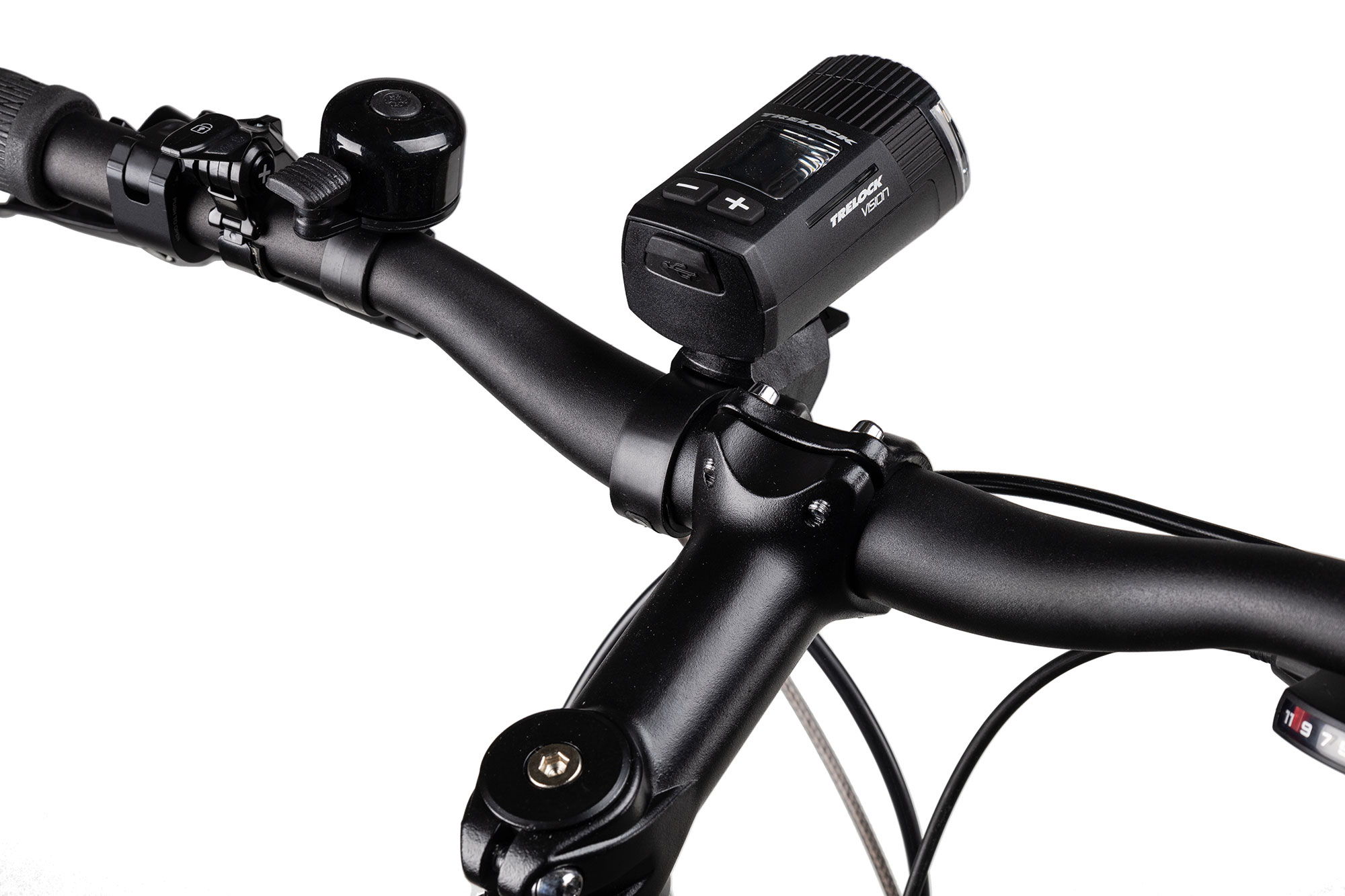 Trelock LS 760 I-Go Vision + LS 740 Vector Signal SET 100 Lux Lichtset schwarz