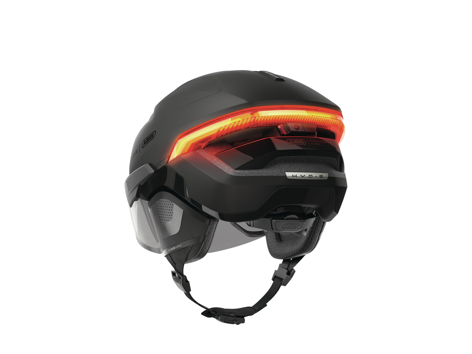 Abus Hyp-E BL.ACE Bremslicht E-Bike Helm 51-55 cm | volcano titan