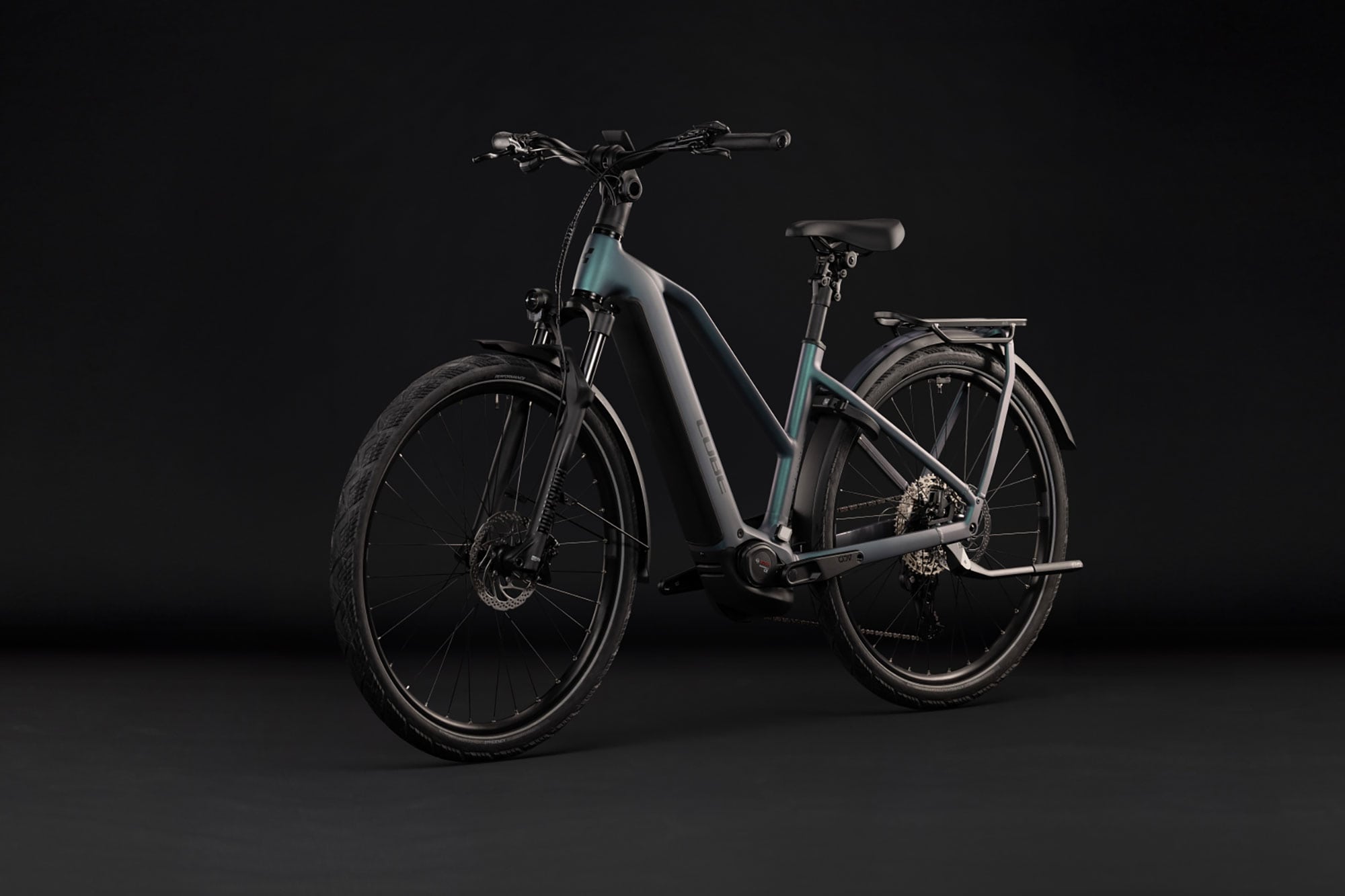 Cube Kathmandu Hybrid Pro 800 Trapez 2027 50 cm | smaragdgrey´n´black