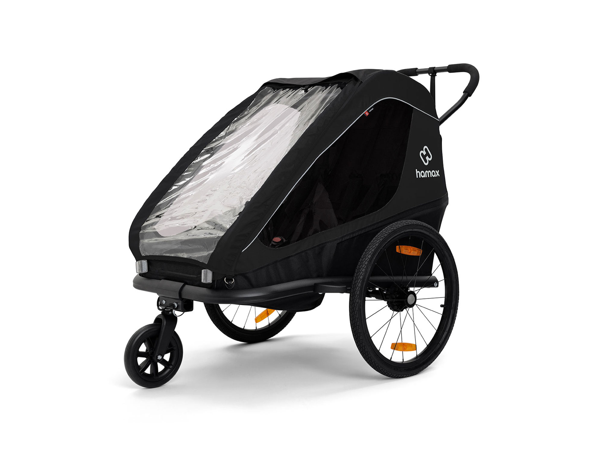 Hamax Traveller Kinderanhänger 2 Kinder | black