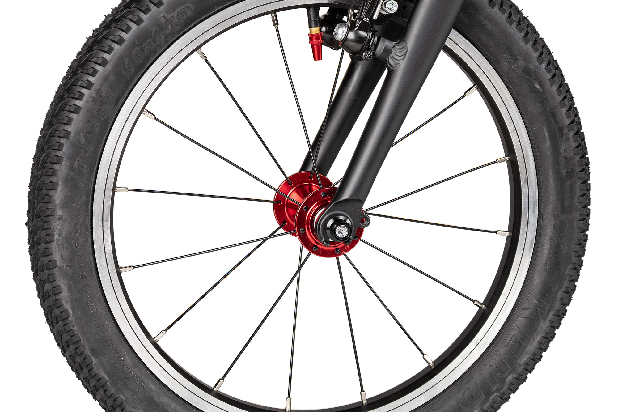 KUbikes 16S MTB 18 cm | türkis glitter/laser red