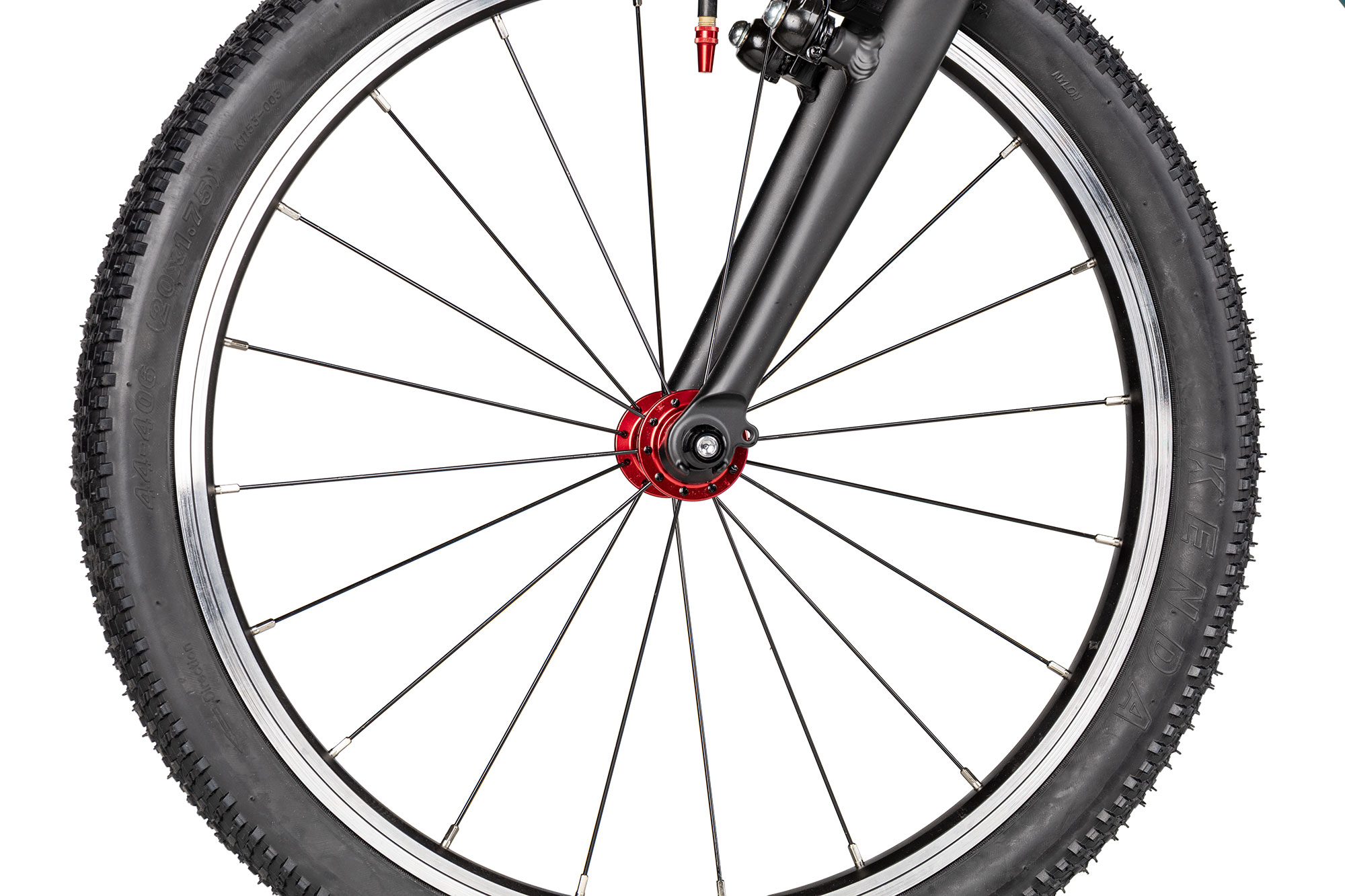 KUbikes 20 MTB 26 cm | türkis glitter/laser red