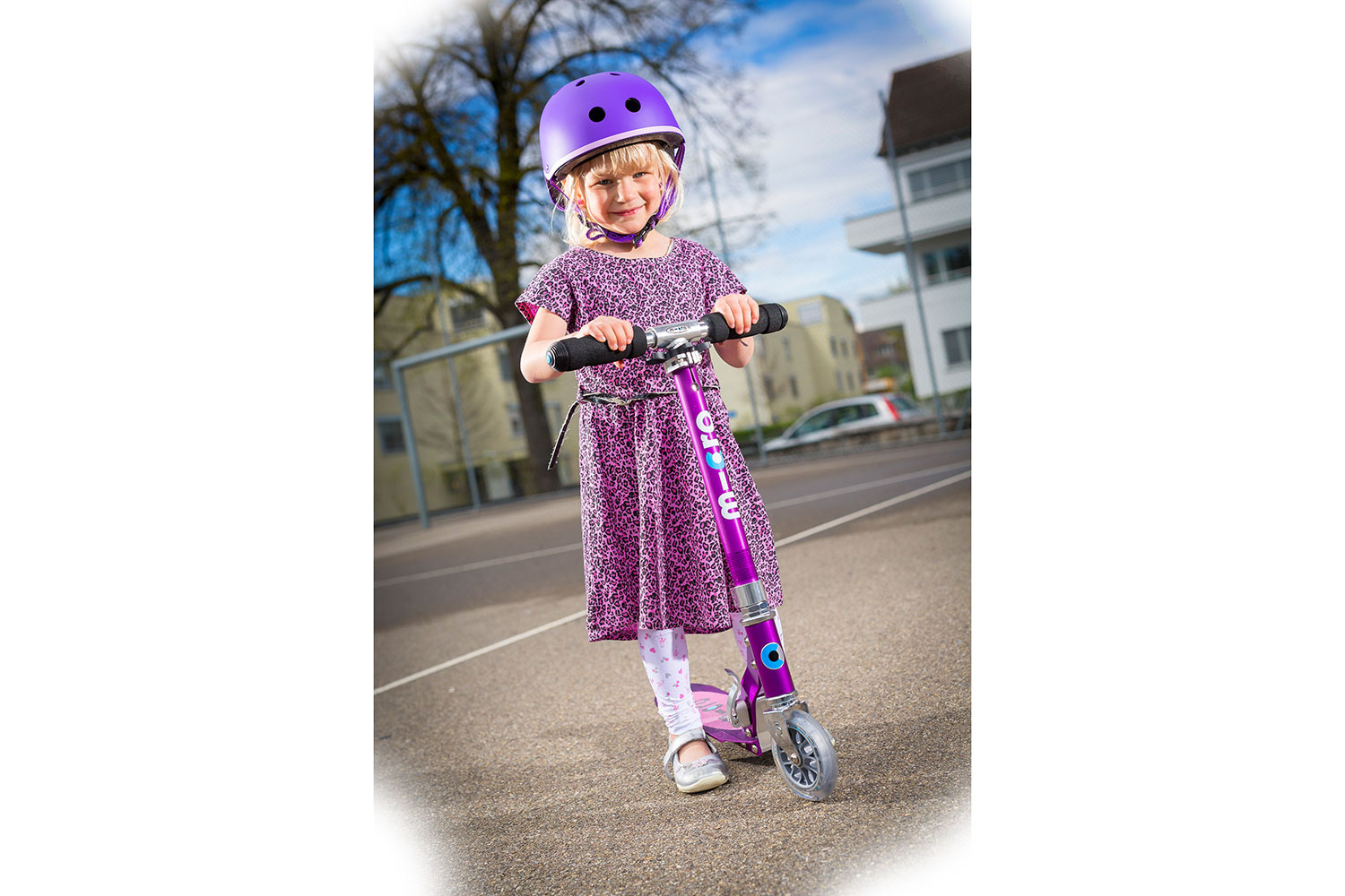 Micro Sprite Scooter lila streifen