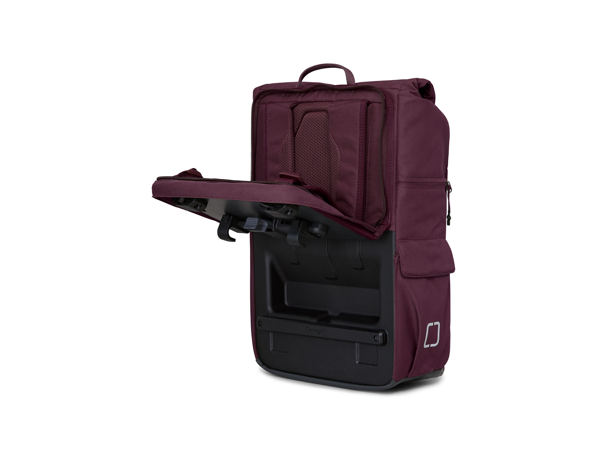 otinga Flip V3 Rucksack-Fahrradtasche aubergine rot