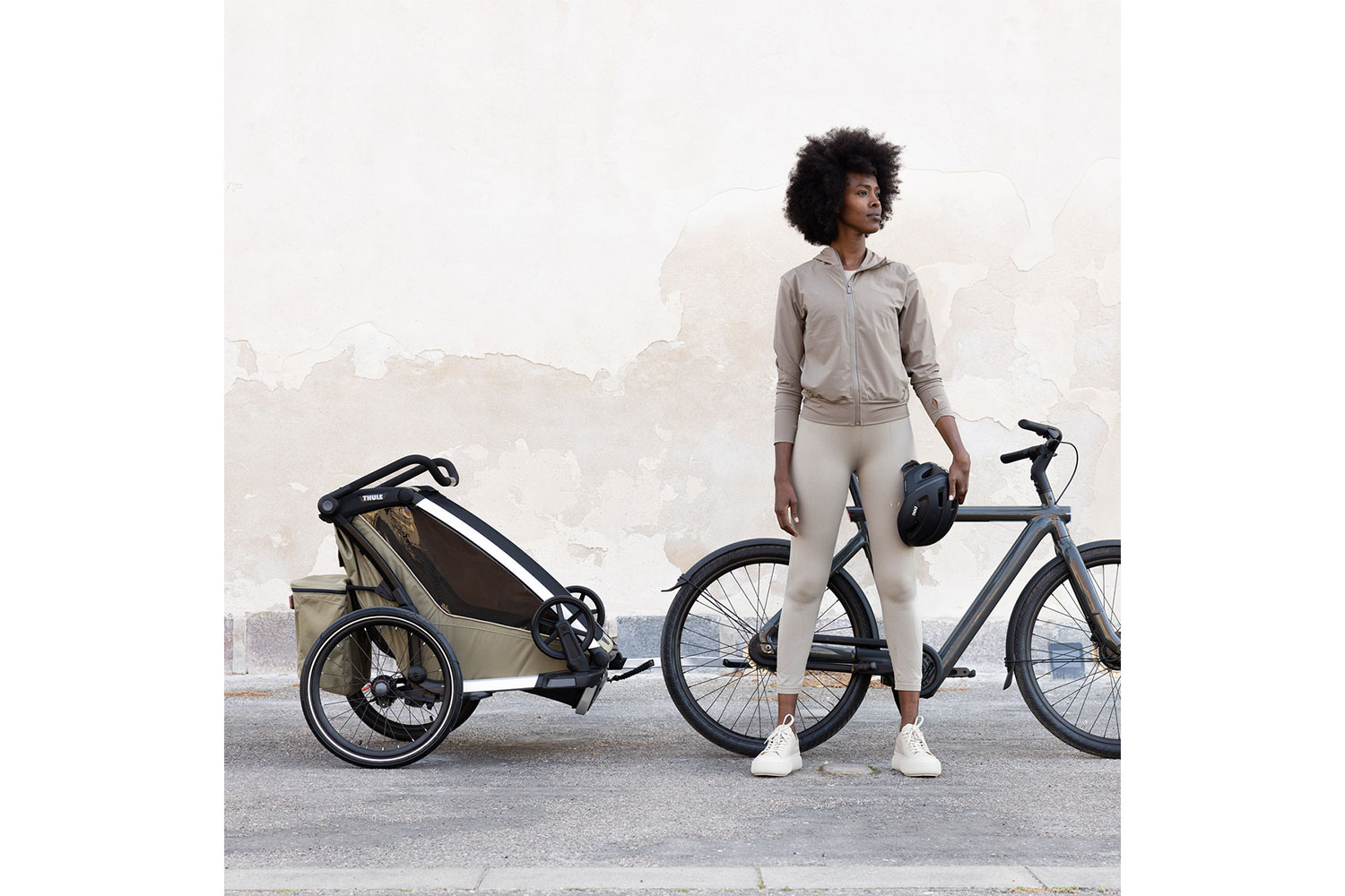 Thule Chariot Cross 2 Kinderanhänger faded khaki | 2 Kinder