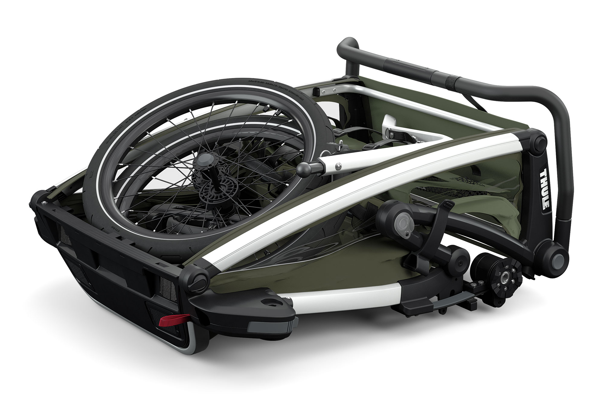 Thule Chariot Lite Multisport-Fahrradanhänger für 2 Kinder vintage green |  2 Kinder