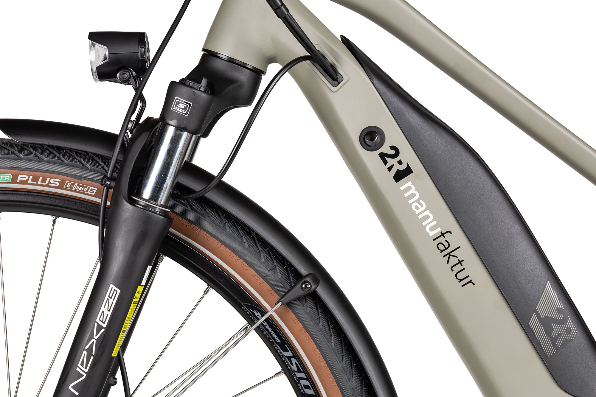 2R Manufaktur ELO 9 Trapez 46 cm | moosgrau matt/perlweiß